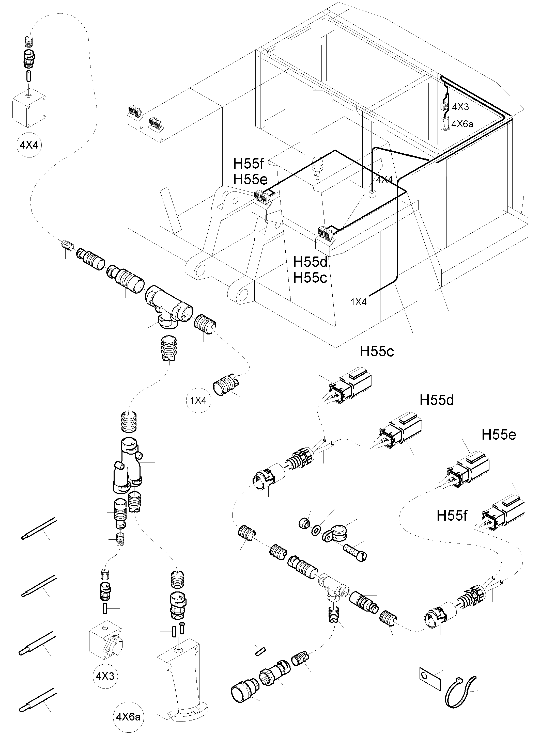 Komatsu parts book diagram for PC4000-6E S/N 08204: LIGHTING EQUIPMENT