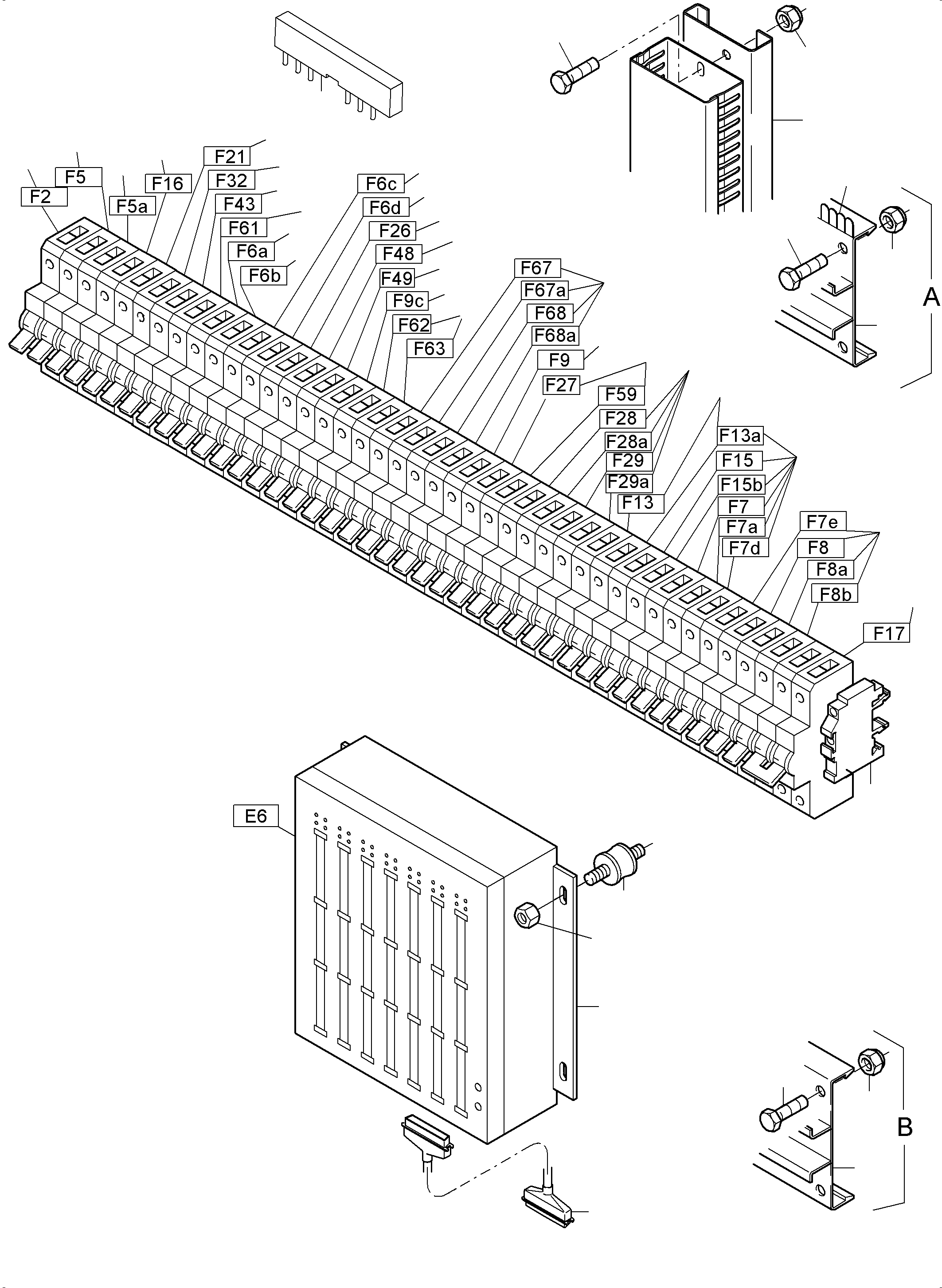 Komatsu parts book diagram for PC4000-6E S/N 08204: SWITCH FRAMING X2