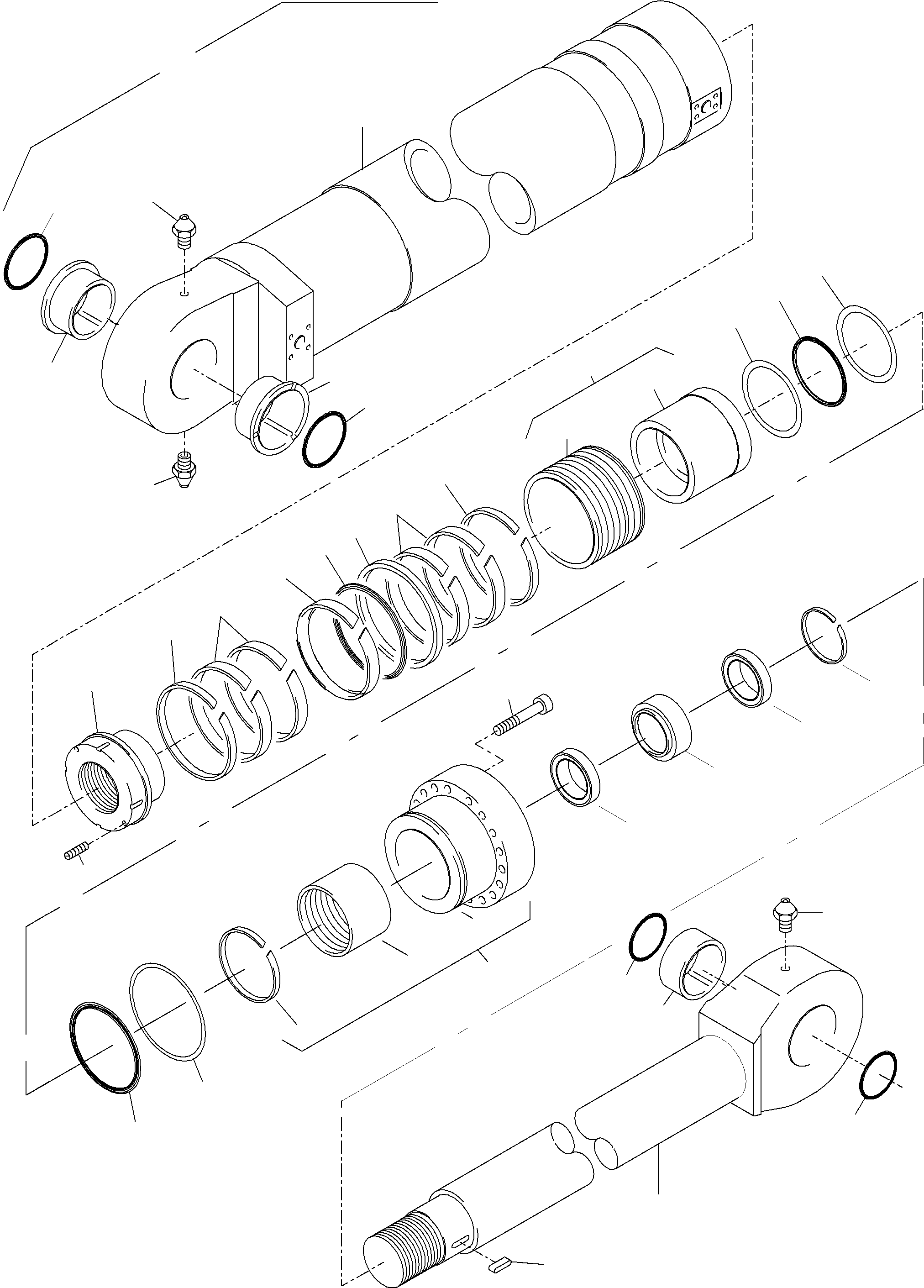 Komatsu parts book diagram for PC4000-6E S/N 08206: BOOM CYLINDER