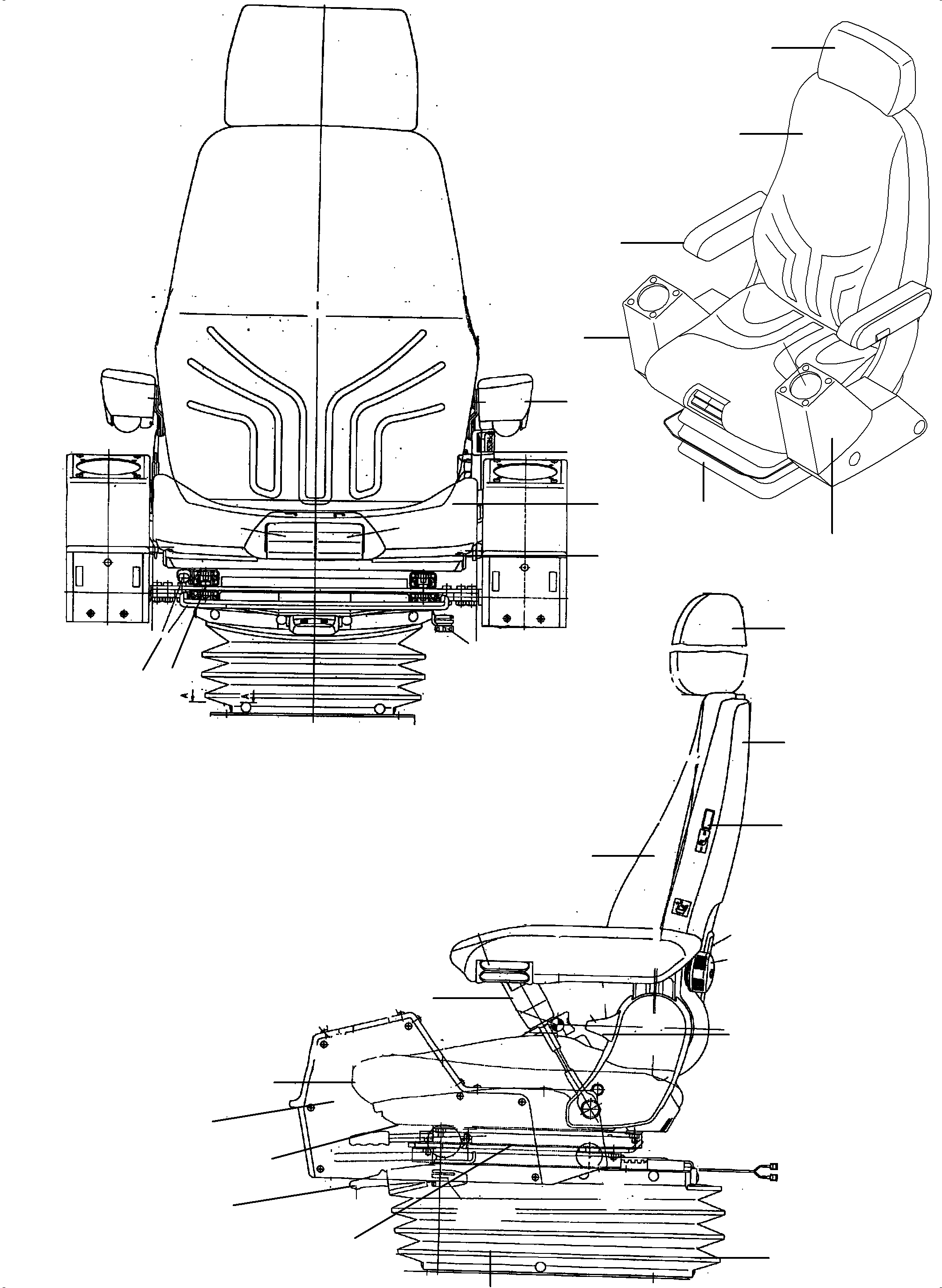 Komatsu parts book diagram for PC4000-6E S/N 08206: OPERATOR'S SEAT