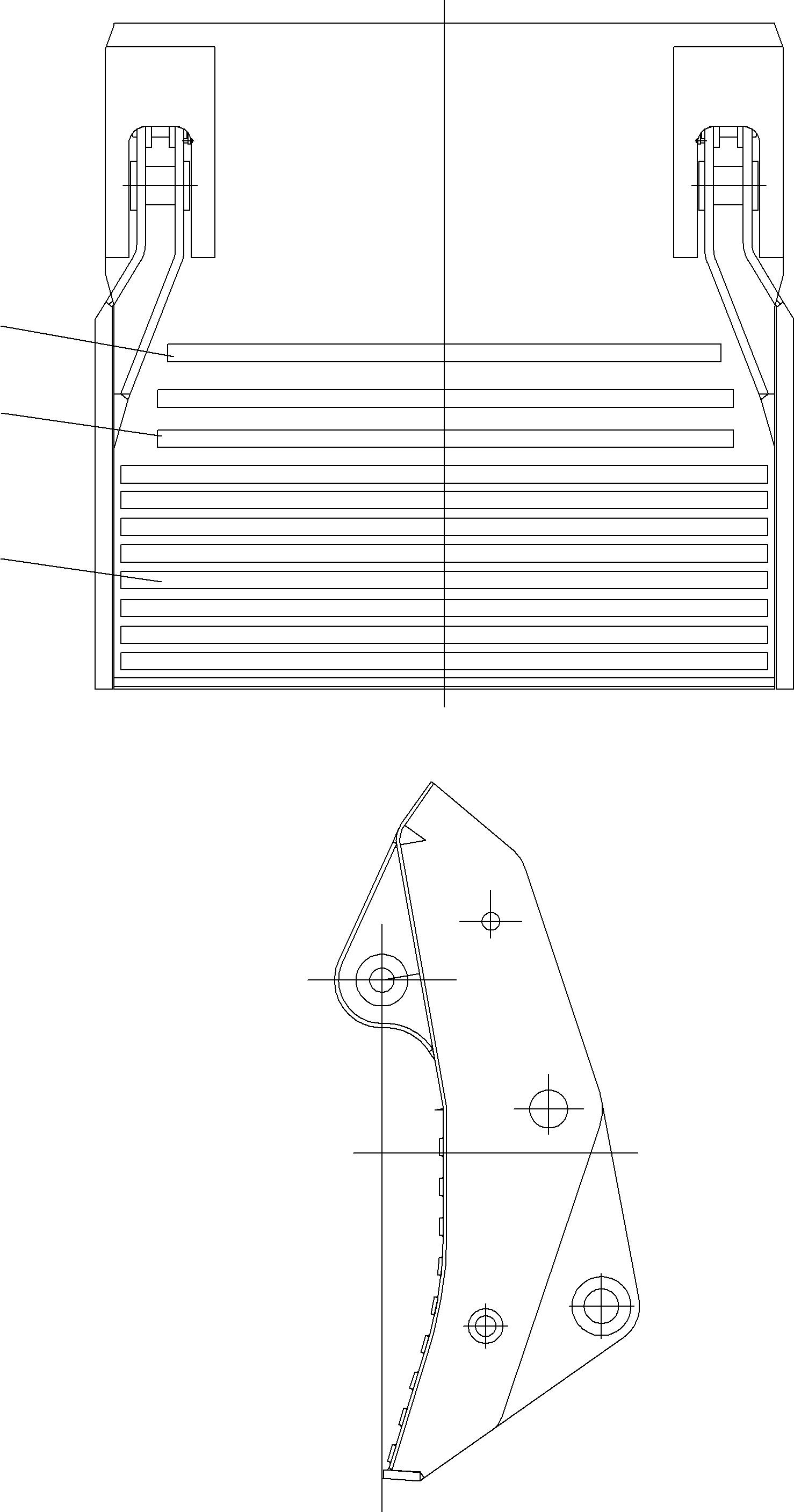 Komatsu parts book diagram for PC4000-6E S/N 08206: WEAR AND TEAR PARTS BULLCLAM BUCKET WALL 22.0 WP3