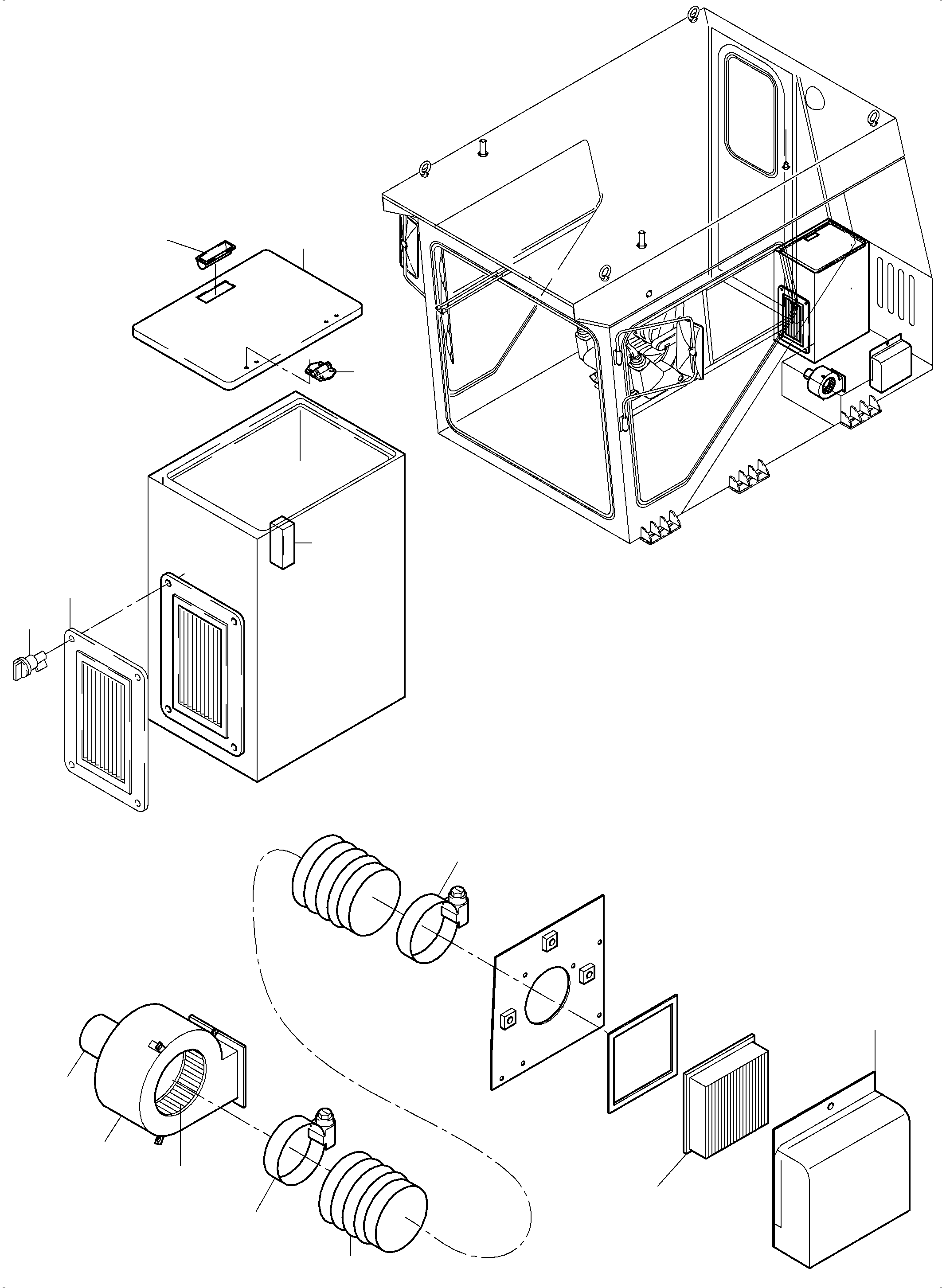 Komatsu parts book diagram for PC4000-6E S/N 08206: OPERATOR'S CAB