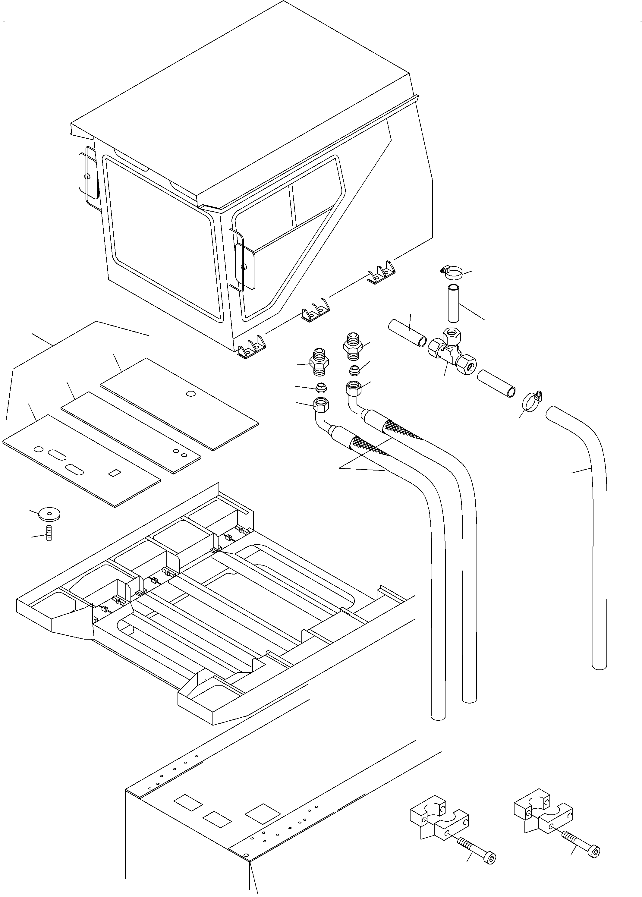Komatsu parts book diagram for PC4000-6E S/N 08206: OPERATORґS CAB ARR.