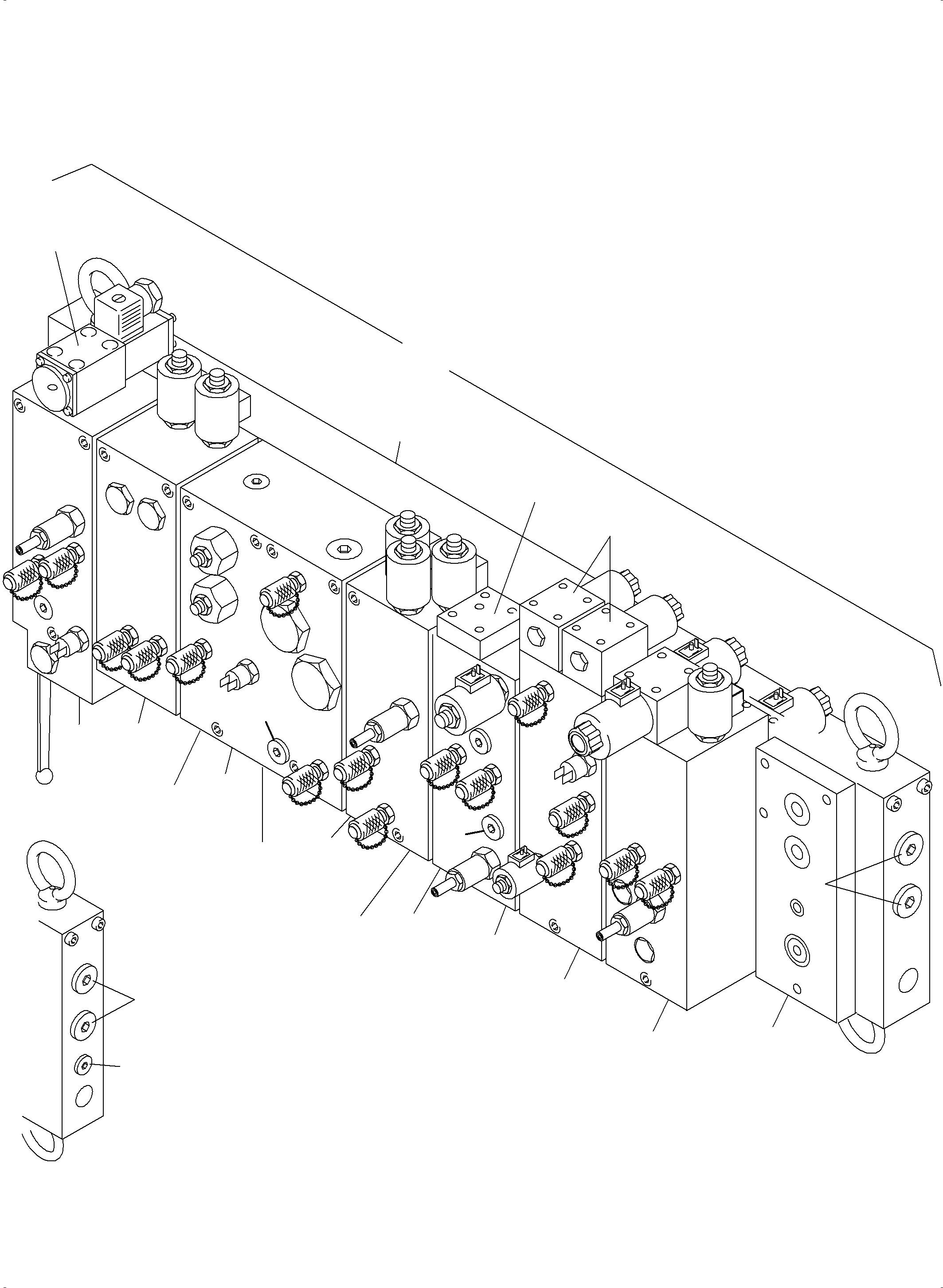 Komatsu parts book diagram for PC4000-6E S/N 08206: VALVE CARTRIDGE BLOCK