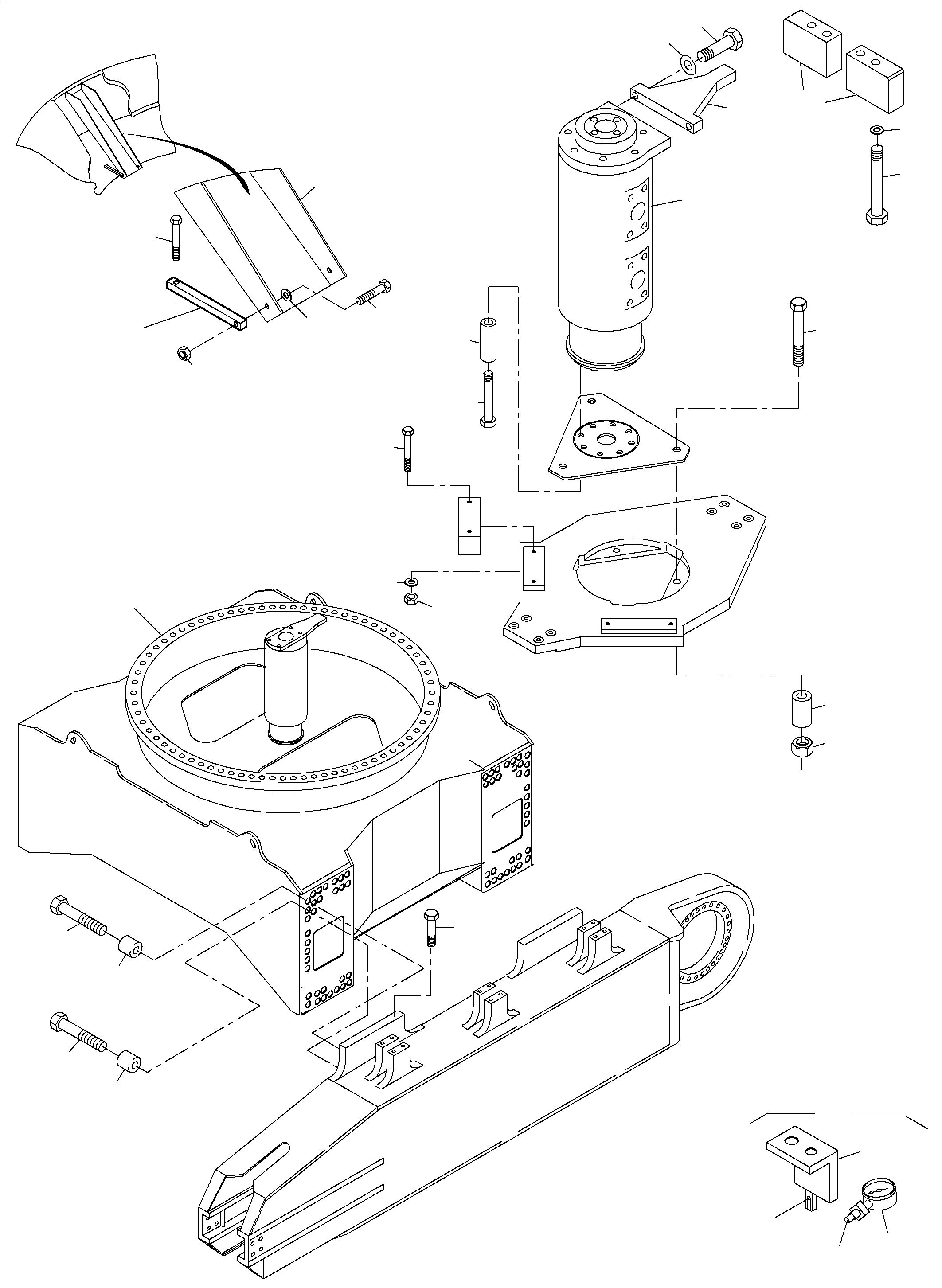 Komatsu parts book diagram for PC4000-6E S/N 08206: CARBODY