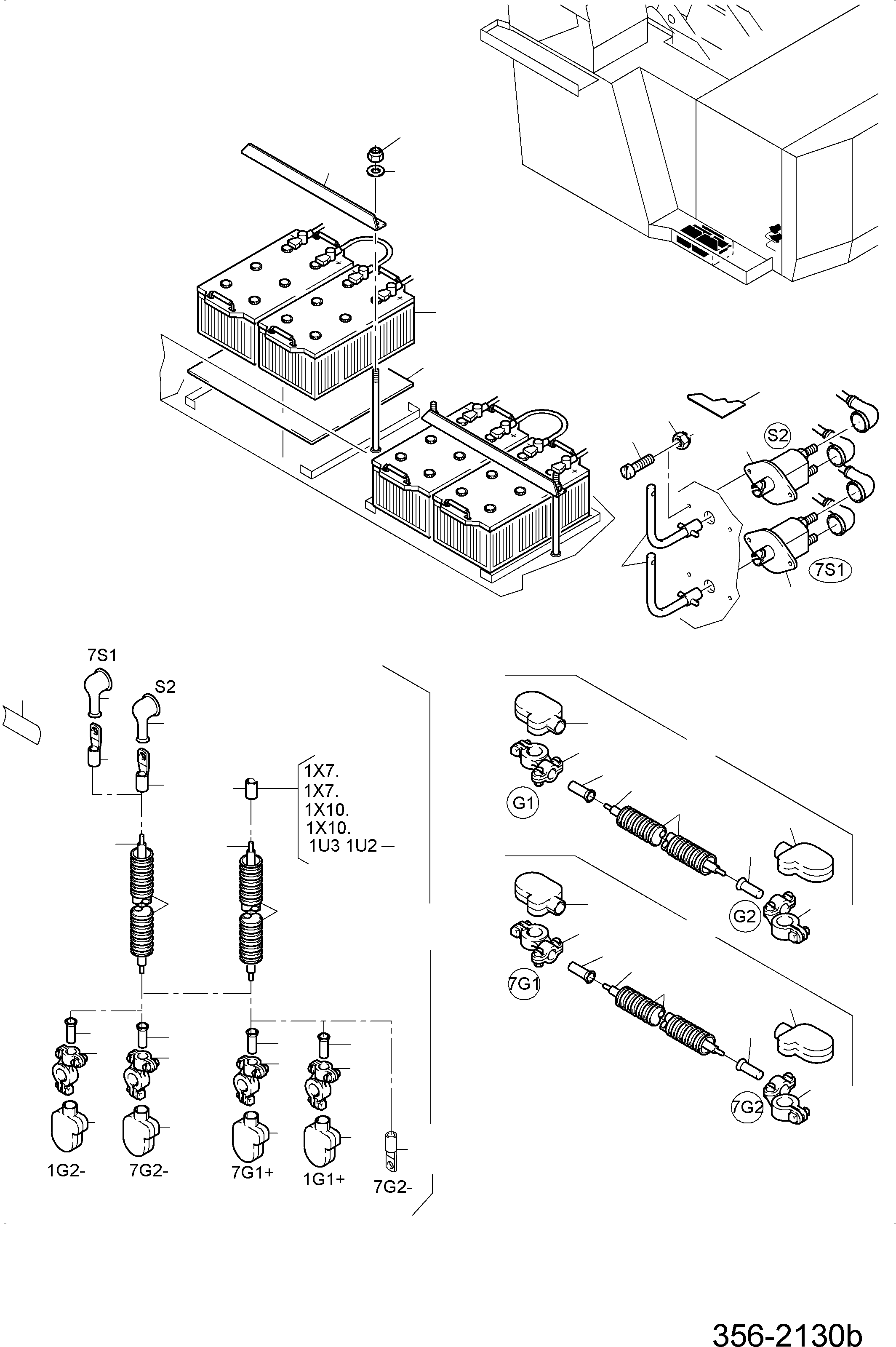 Komatsu parts book diagram for PC4000-6E S/N 08206: BATTERIES WITH CABLES