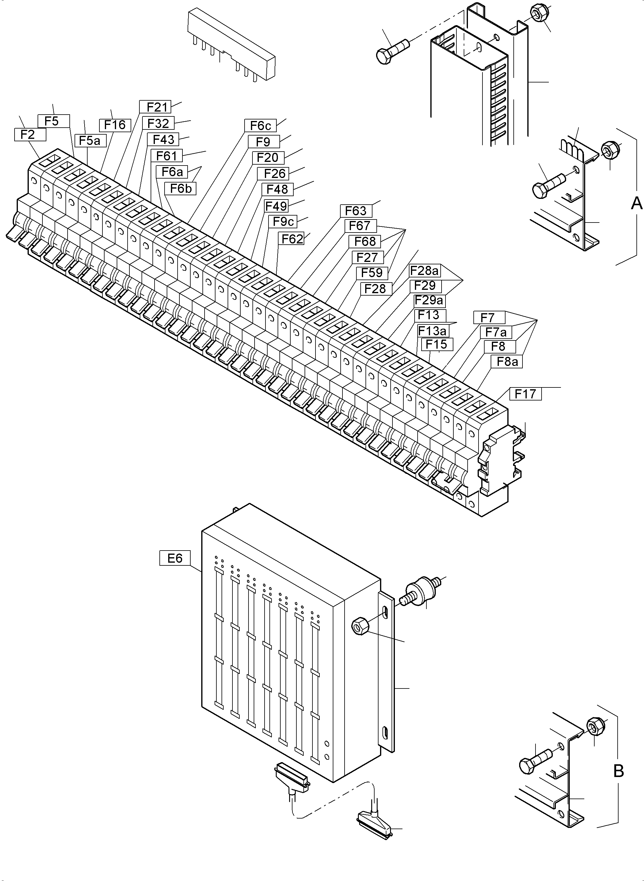 Komatsu parts book diagram for PC4000-6E S/N 08206: SWITCH FRAMING X2
