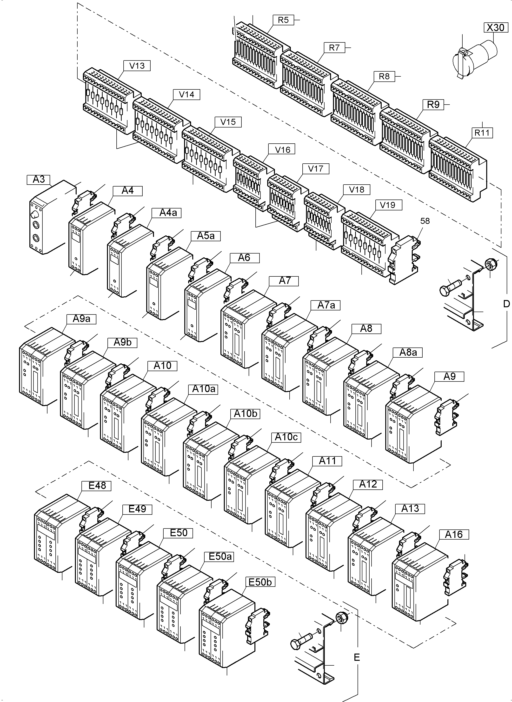 Komatsu parts book diagram for PC4000-6E S/N 08206: SWITCH FRAMING X2