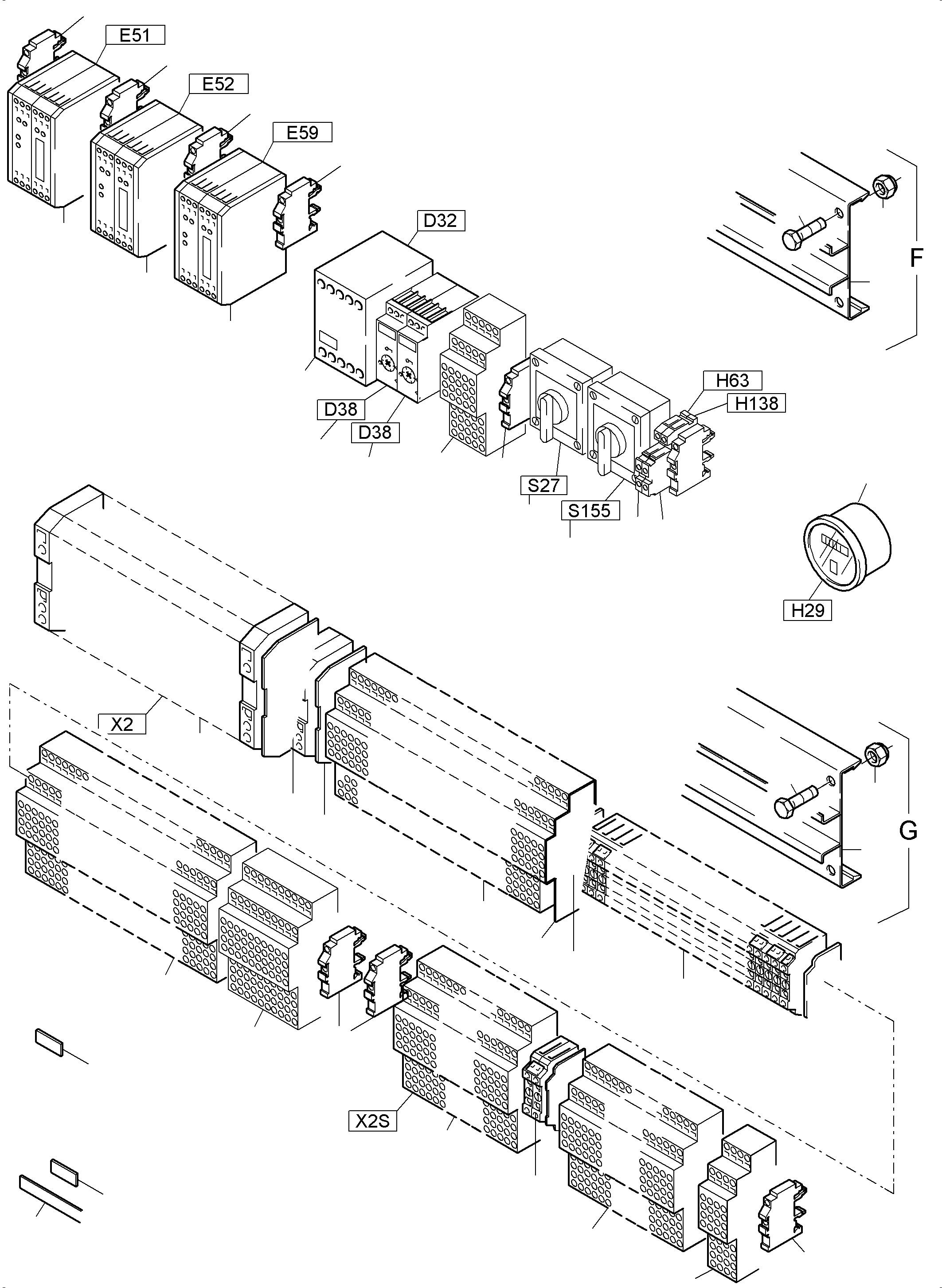 Komatsu parts book diagram for PC4000-6E S/N 08206: SWITCH FRAMING X2