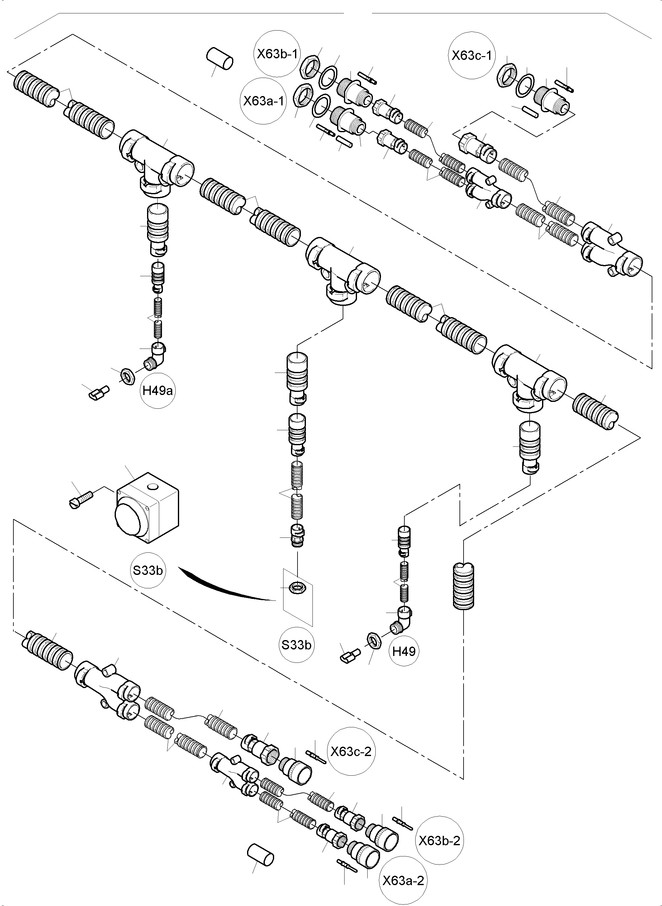 Komatsu parts book diagram for PC4000-6E S/N 08206: CABLES - OIL TANK AND SWITCH