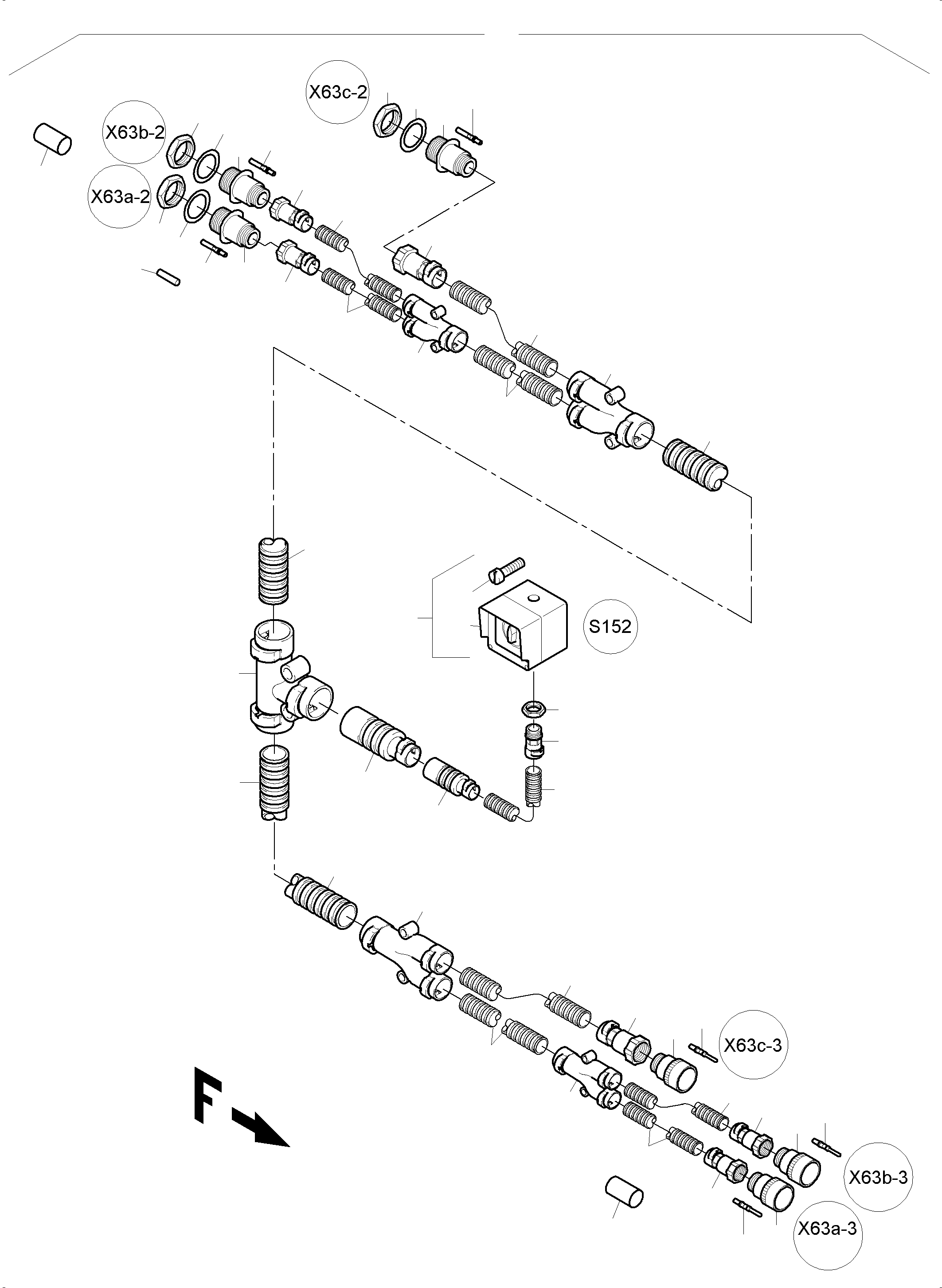 Komatsu parts book diagram for PC4000-6E S/N 08206: CABLES - OIL TANK AND SWITCH