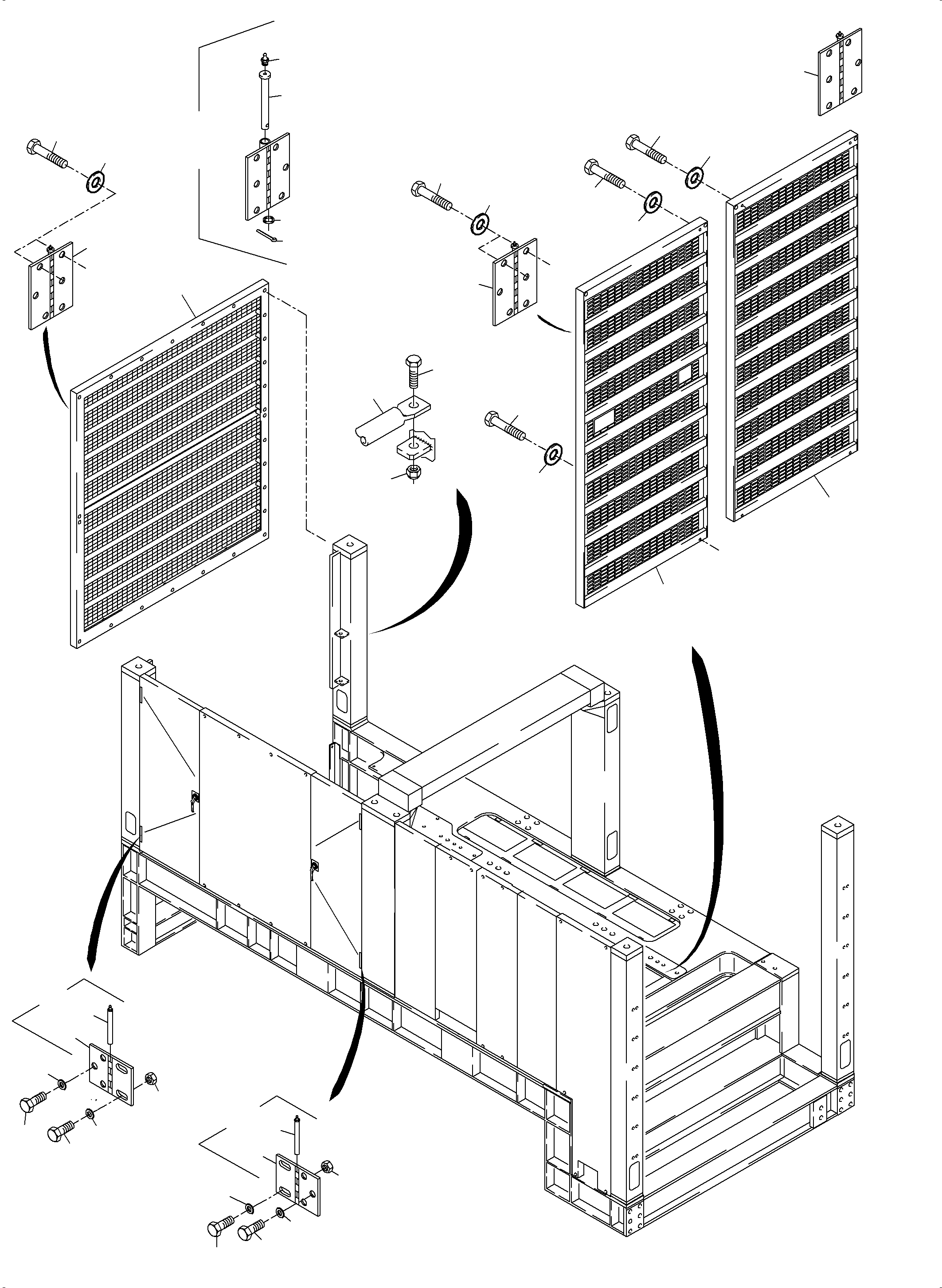 Komatsu parts book diagram for PC4000-6E S/N 08206: COVERING, ENGINE HOUSING