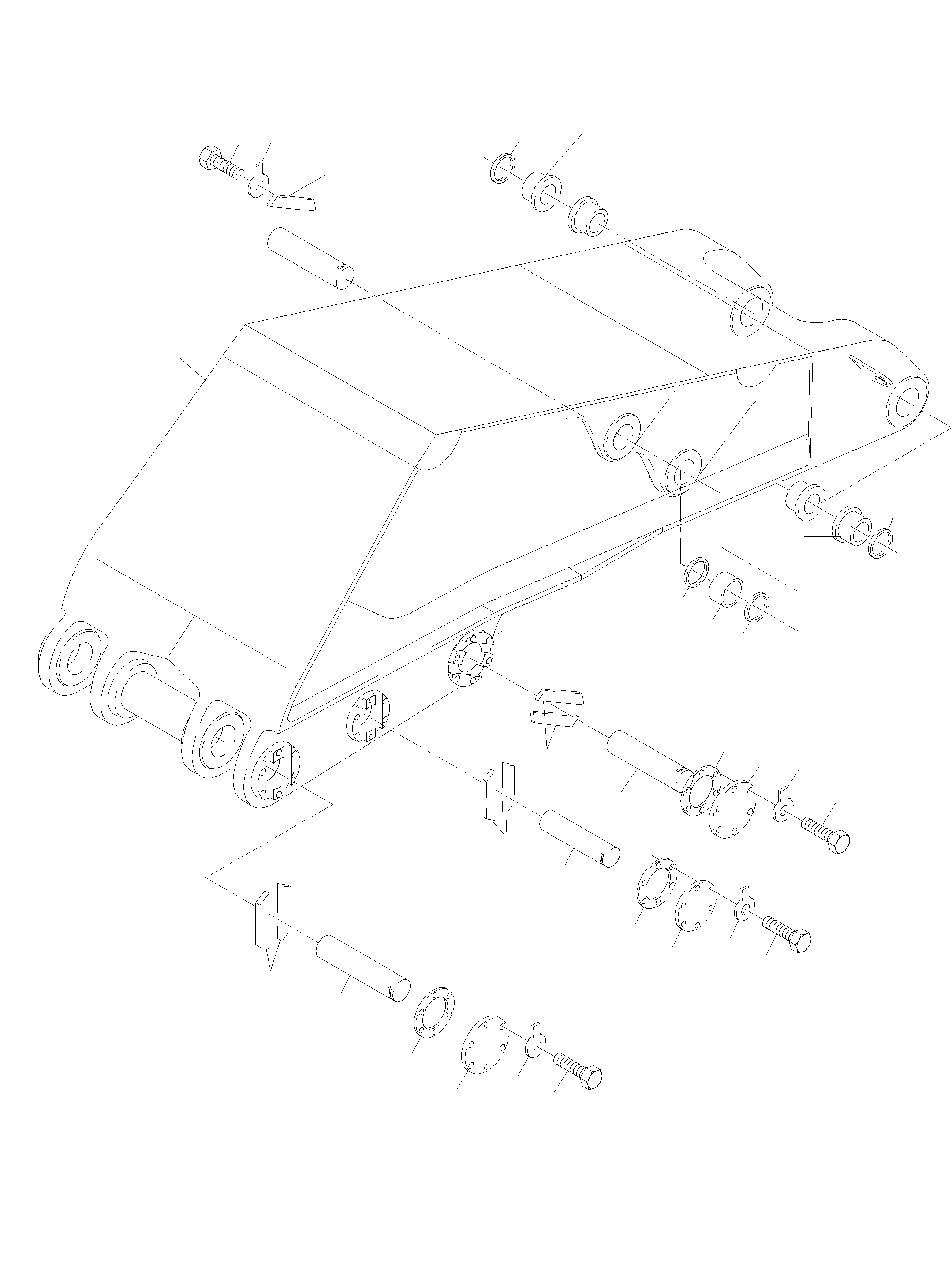 Komatsu parts book diagram for PC4000-6E S/N 08206: BULLCLAM BUCKET BOOM 7,15 M