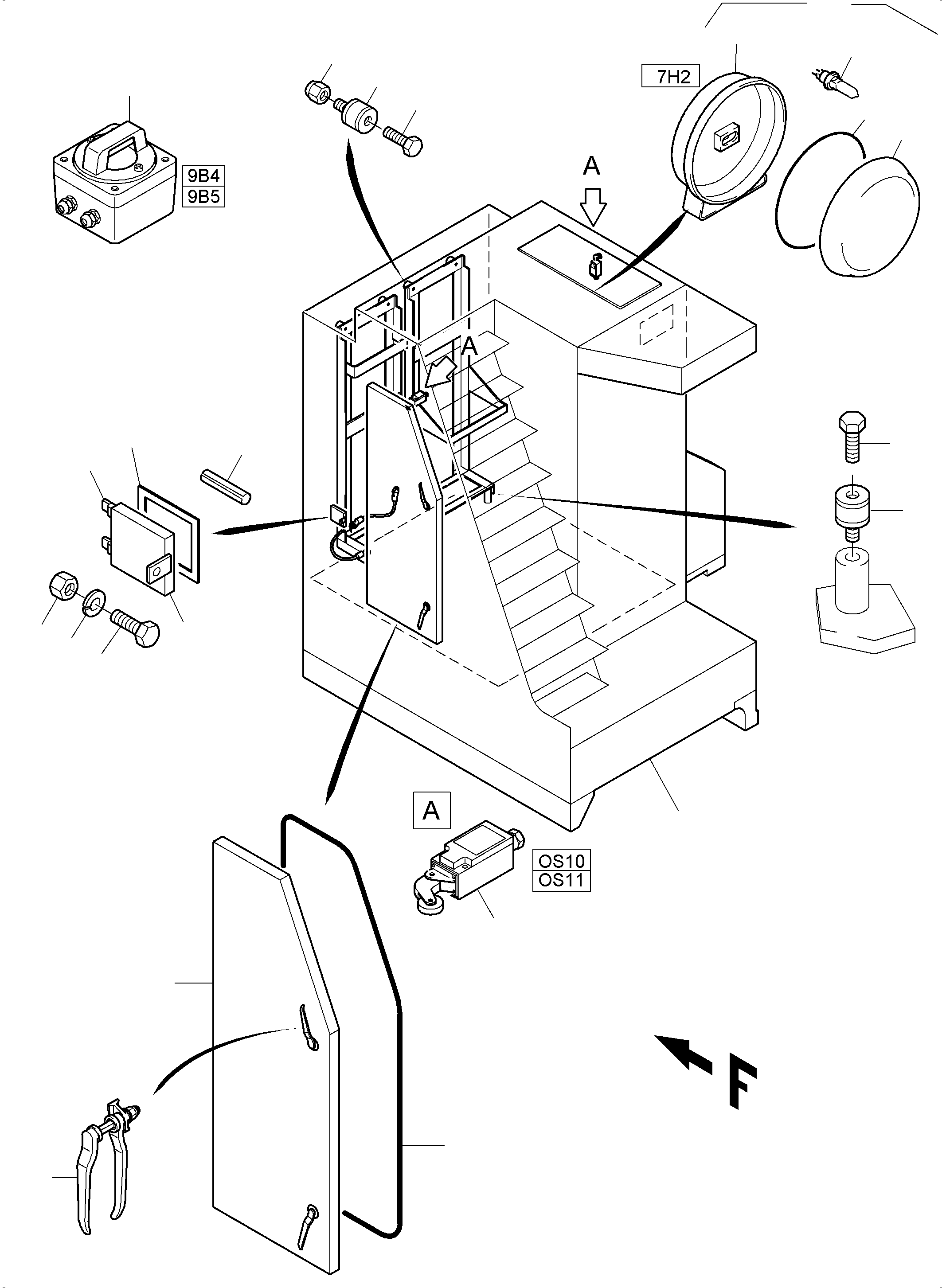 Komatsu parts book diagram for PC4000-6E S/N 08206: SWITCH CABINET