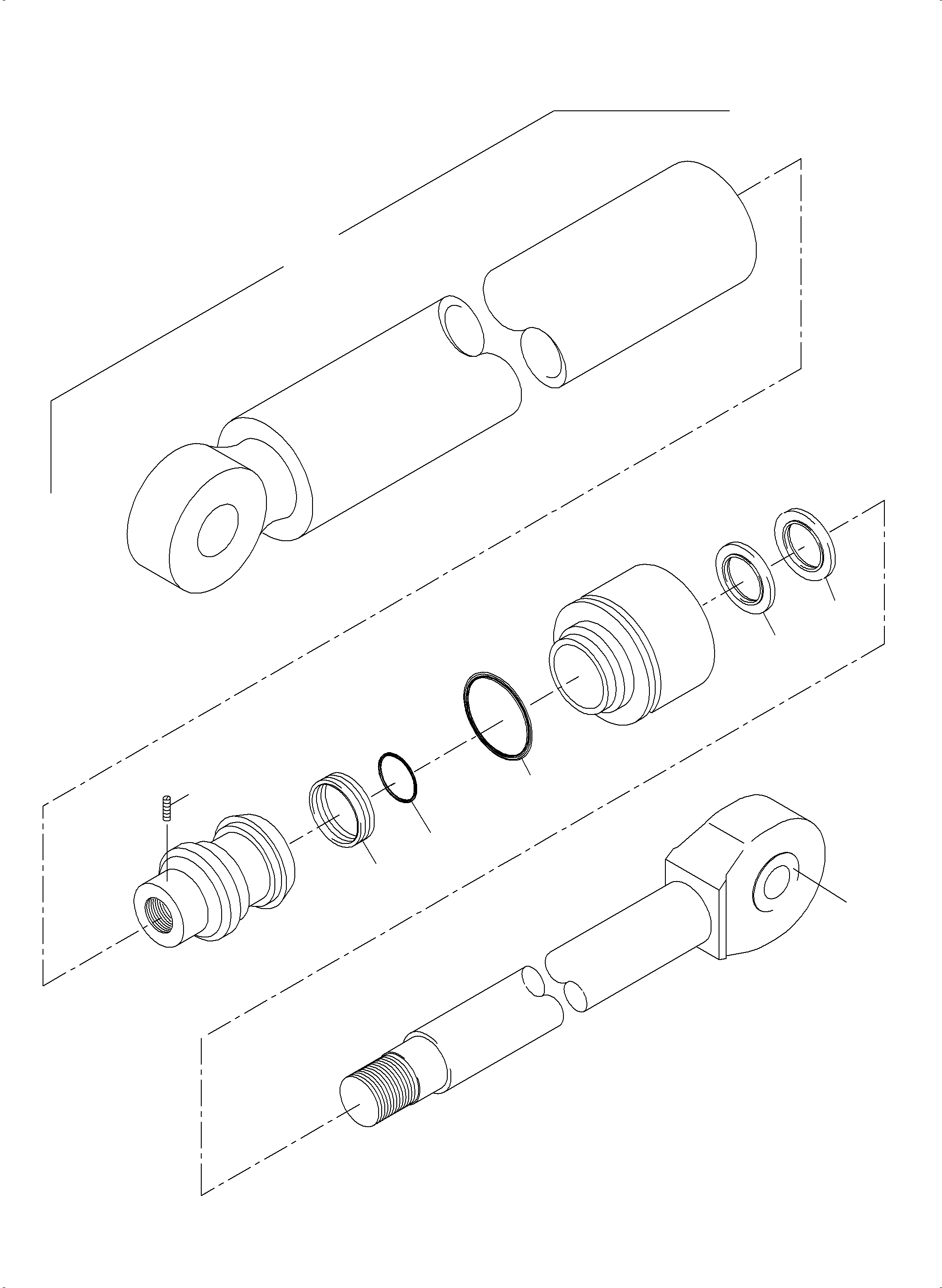 Komatsu parts book diagram for PC4000-6 S/N 08210: HYDRAULIC CYLINDER