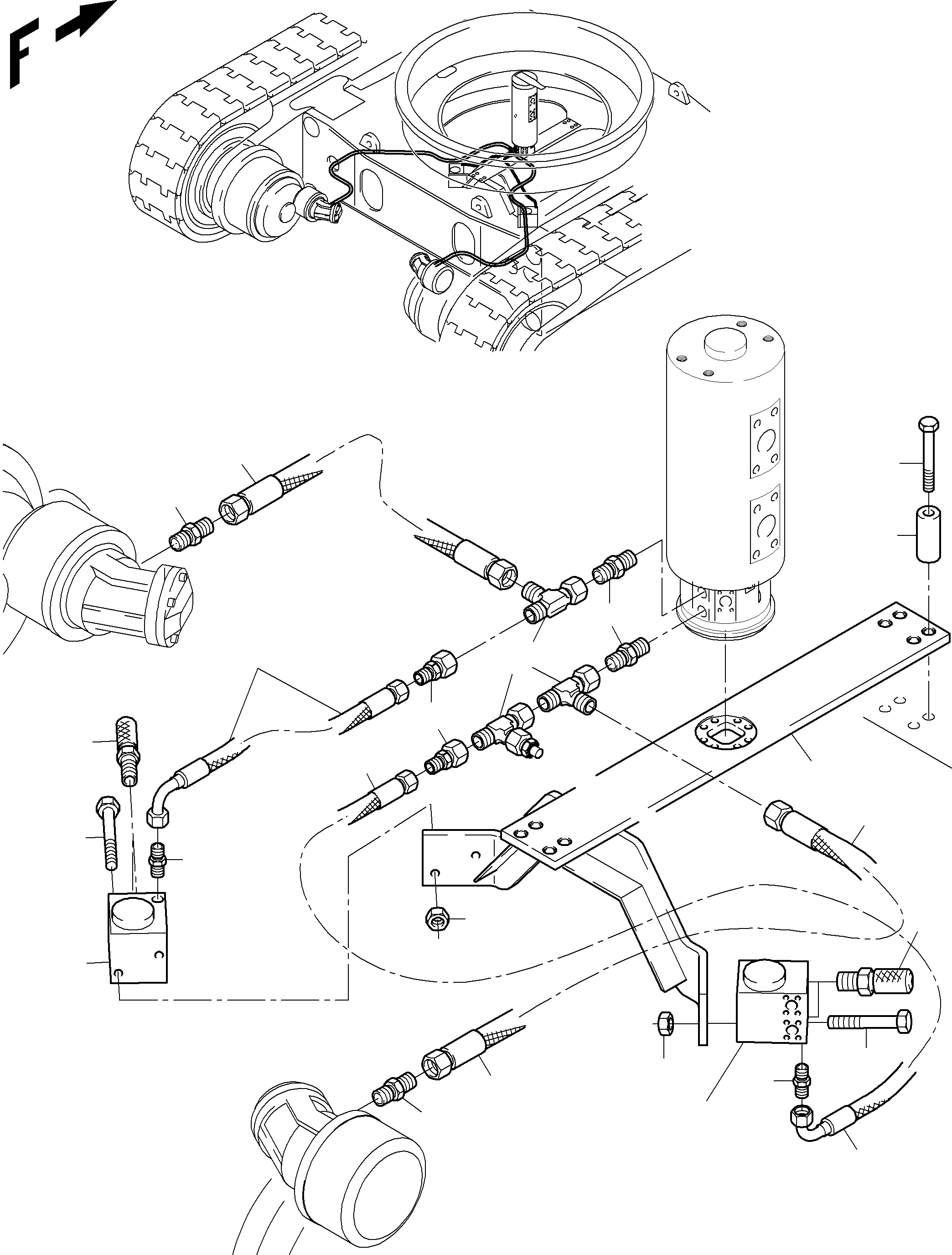 Excavators Mining Komatsu / PC4000-6 S/N 08210(G08210) / Drive Motor, Brake Valve - Leakage Lines(355-3175d : 355-3175d)