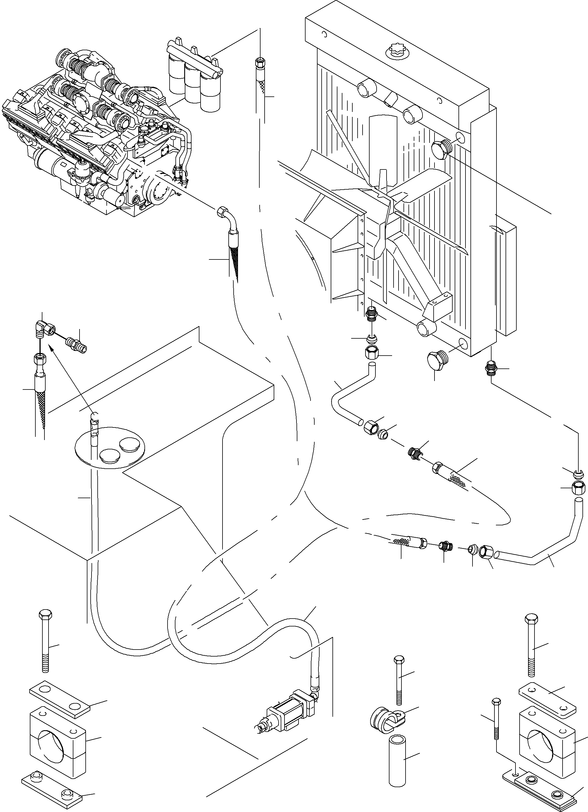 Komatsu parts book diagram for PC4000-6 S/N 08210: FUEL LINES