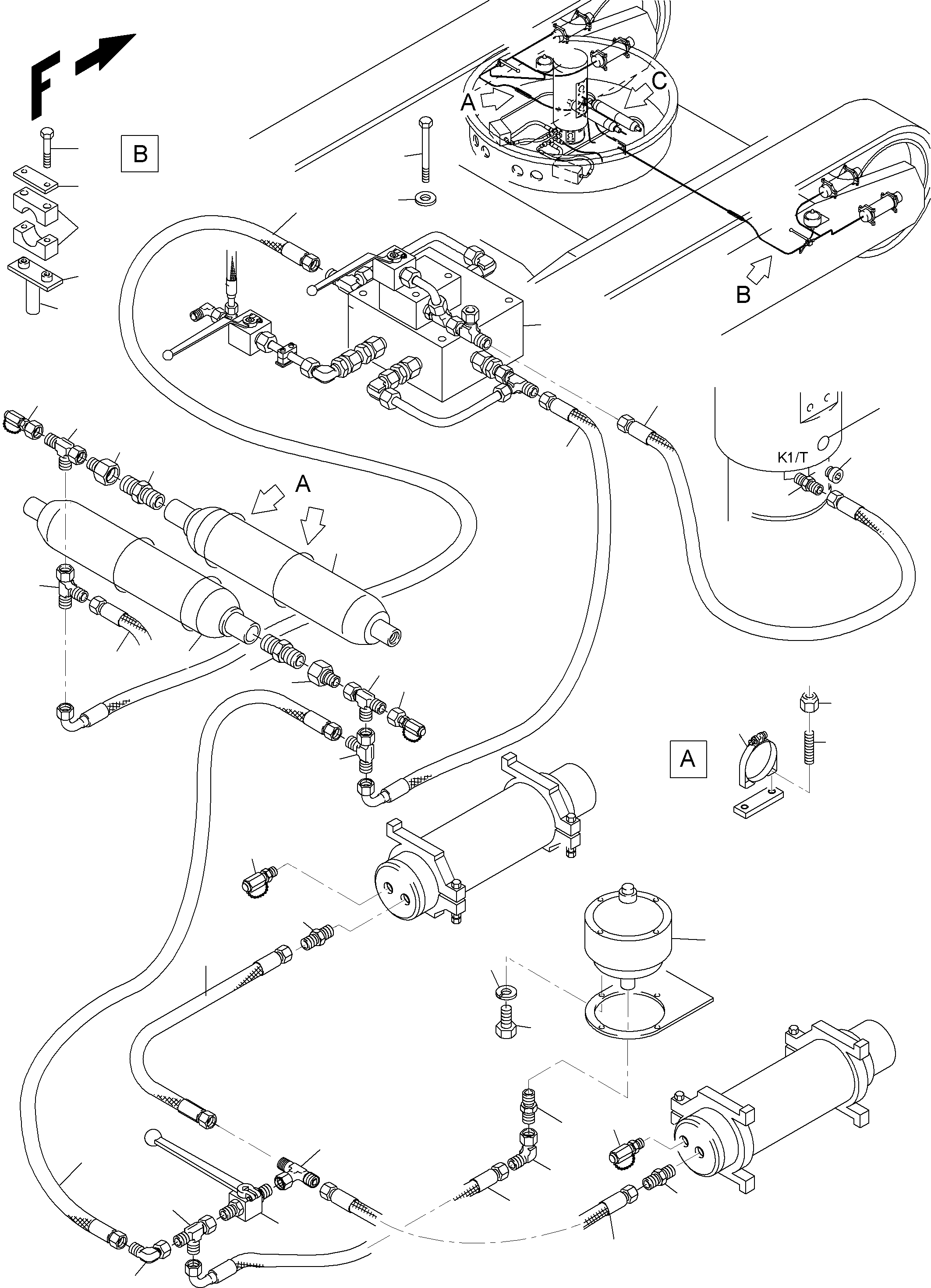Komatsu parts book diagram for PC4000-6 S/N 08210: TRACK ADJUSTING