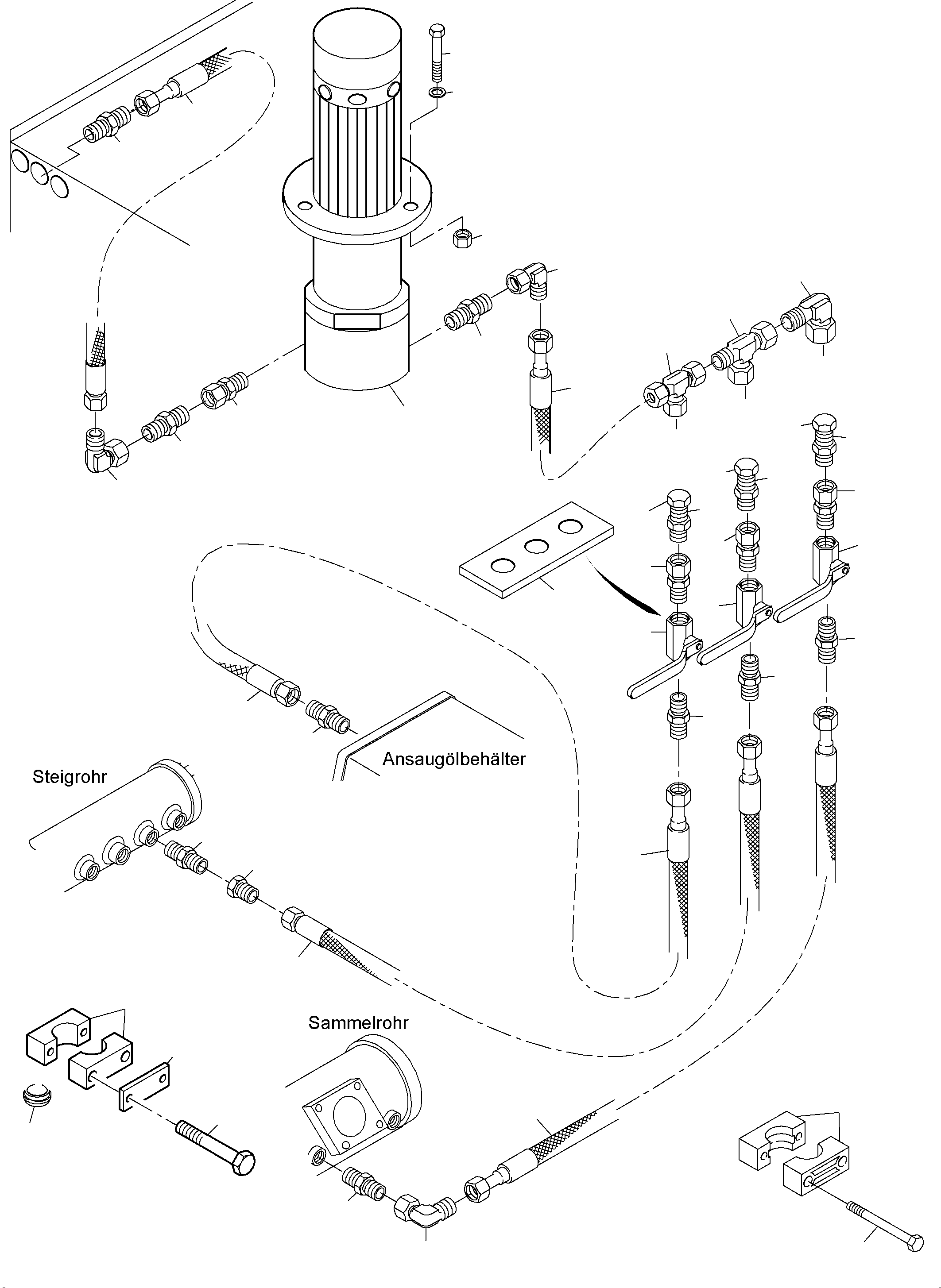 Komatsu parts book diagram for PC4000-6 S/N 08210: TRANSFUSING PUMP, MOUNTING