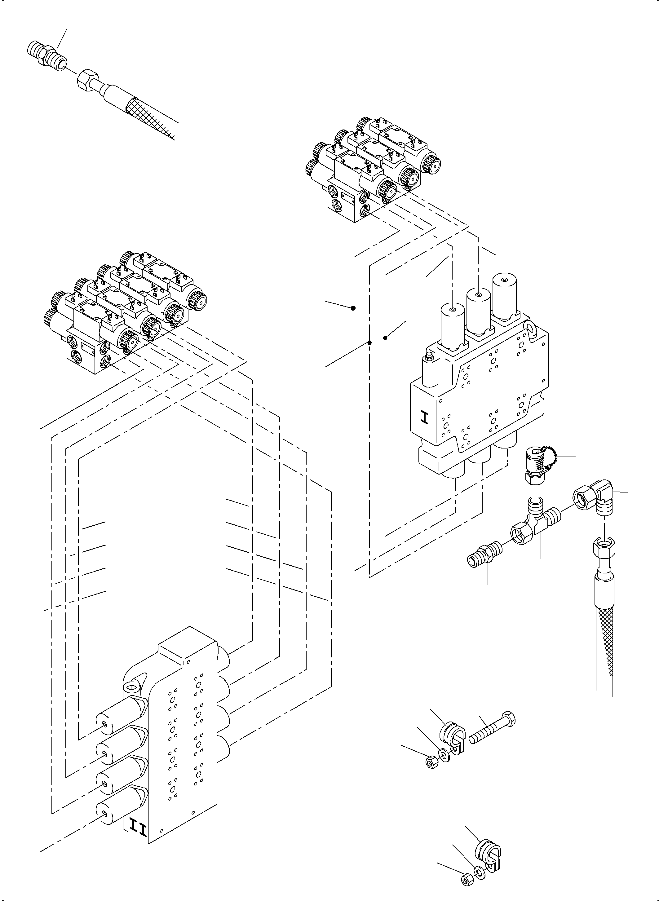 Komatsu parts book diagram for PC4000-6 S/N 08210: REMOT CONTROL MAINFOLD ARR.