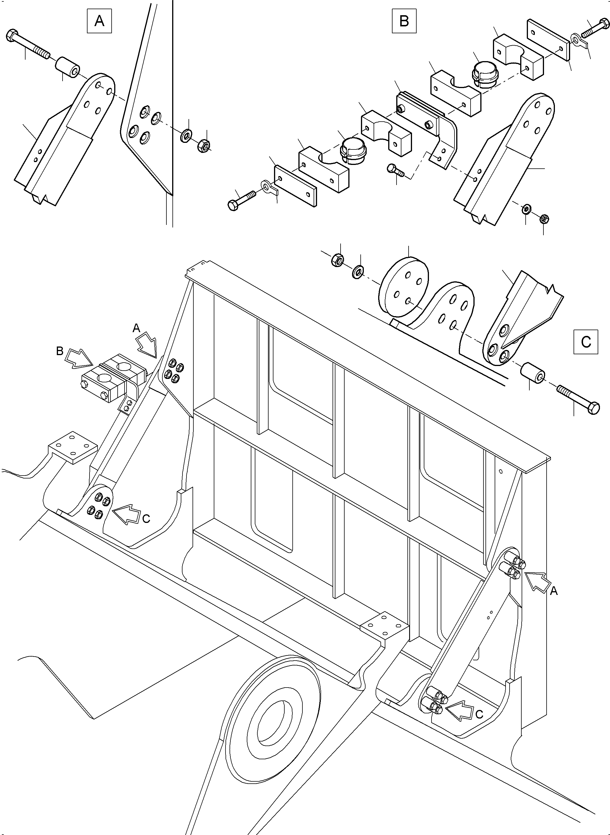 Komatsu parts book diagram for PC4000-6 S/N 08210: MODIFICATION SUPPORT CONTROL UNIT