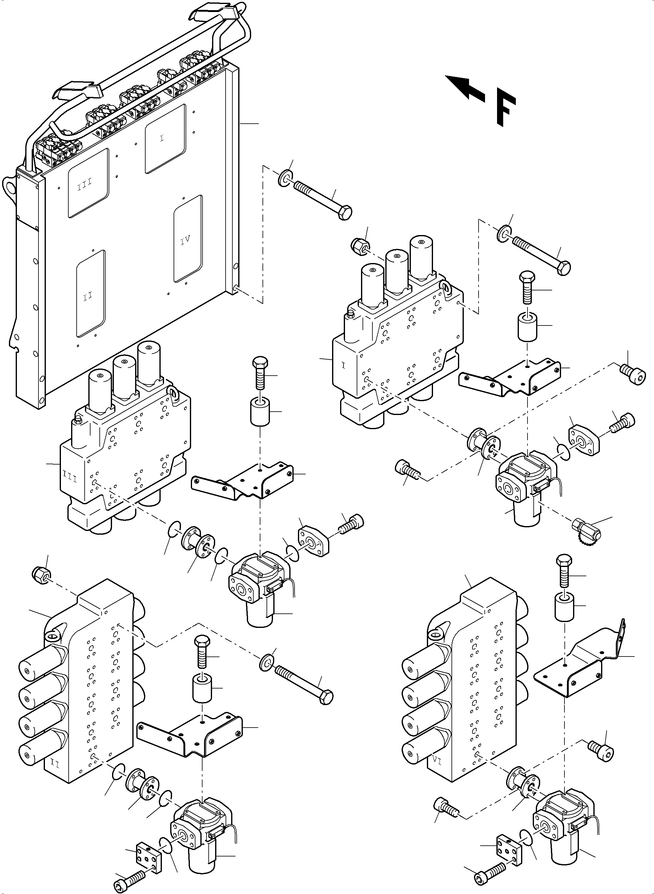 Komatsu parts book diagram for PC4000-6 S/N 08210: CONTROL UNIT, MOUNTING BBE