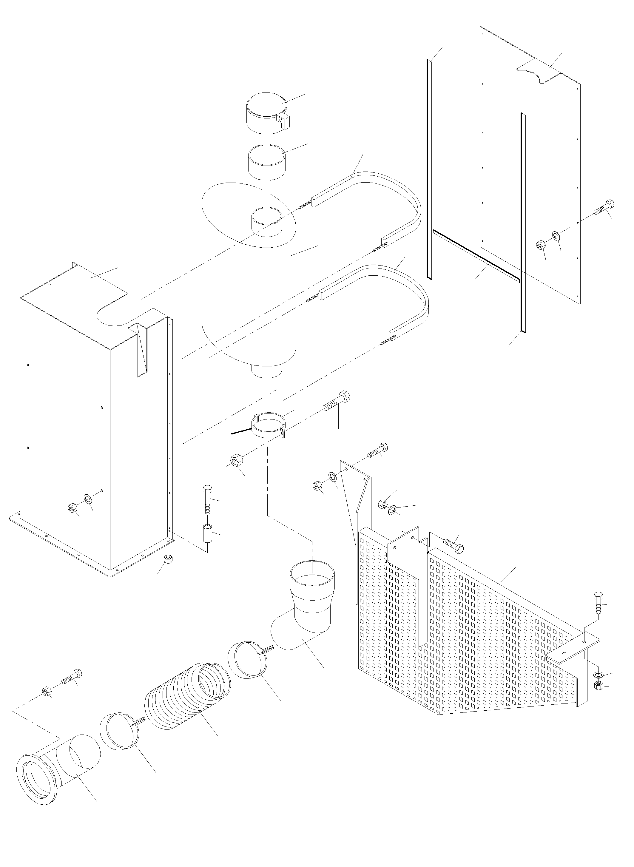 Komatsu parts book diagram for PC4000-6 S/N 08210: EXHAUST SYSTEM