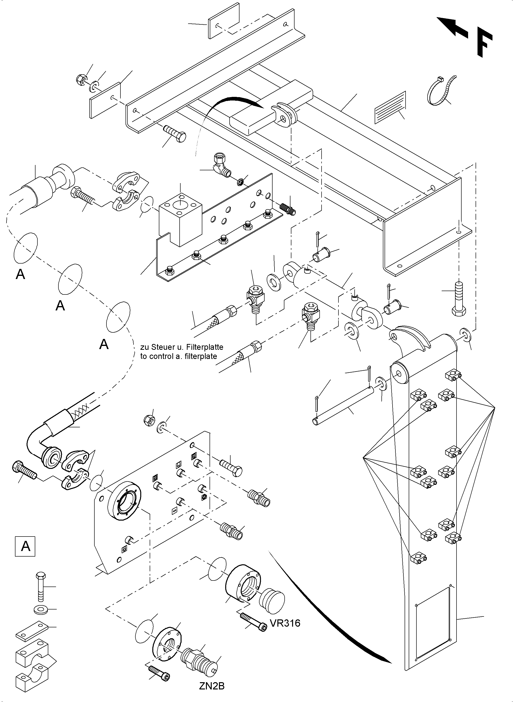 Komatsu parts book diagram for PC4000-6 S/N 08210: REFUELING EQUIPMENT FUEL LINE WIGGINS