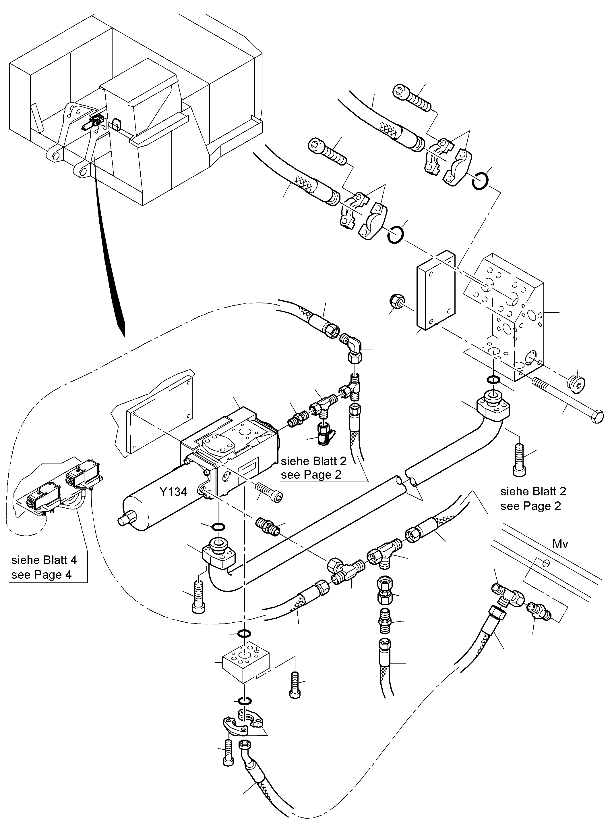 Komatsu parts book diagram for PC4000-6 S/N 08210: FLOAT POSITION