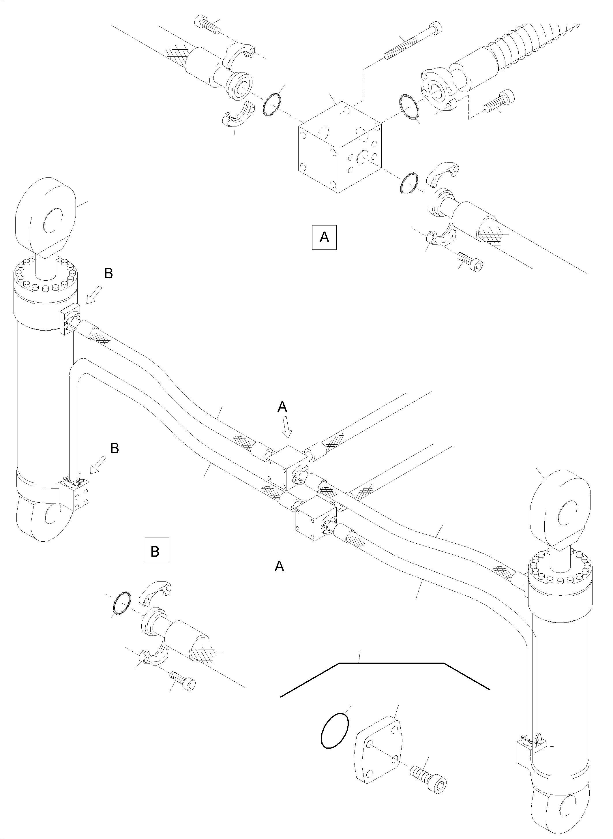 Komatsu parts book diagram for PC4000-6 S/N 08210: BULLCLAM BUCKET 29,0 CBM