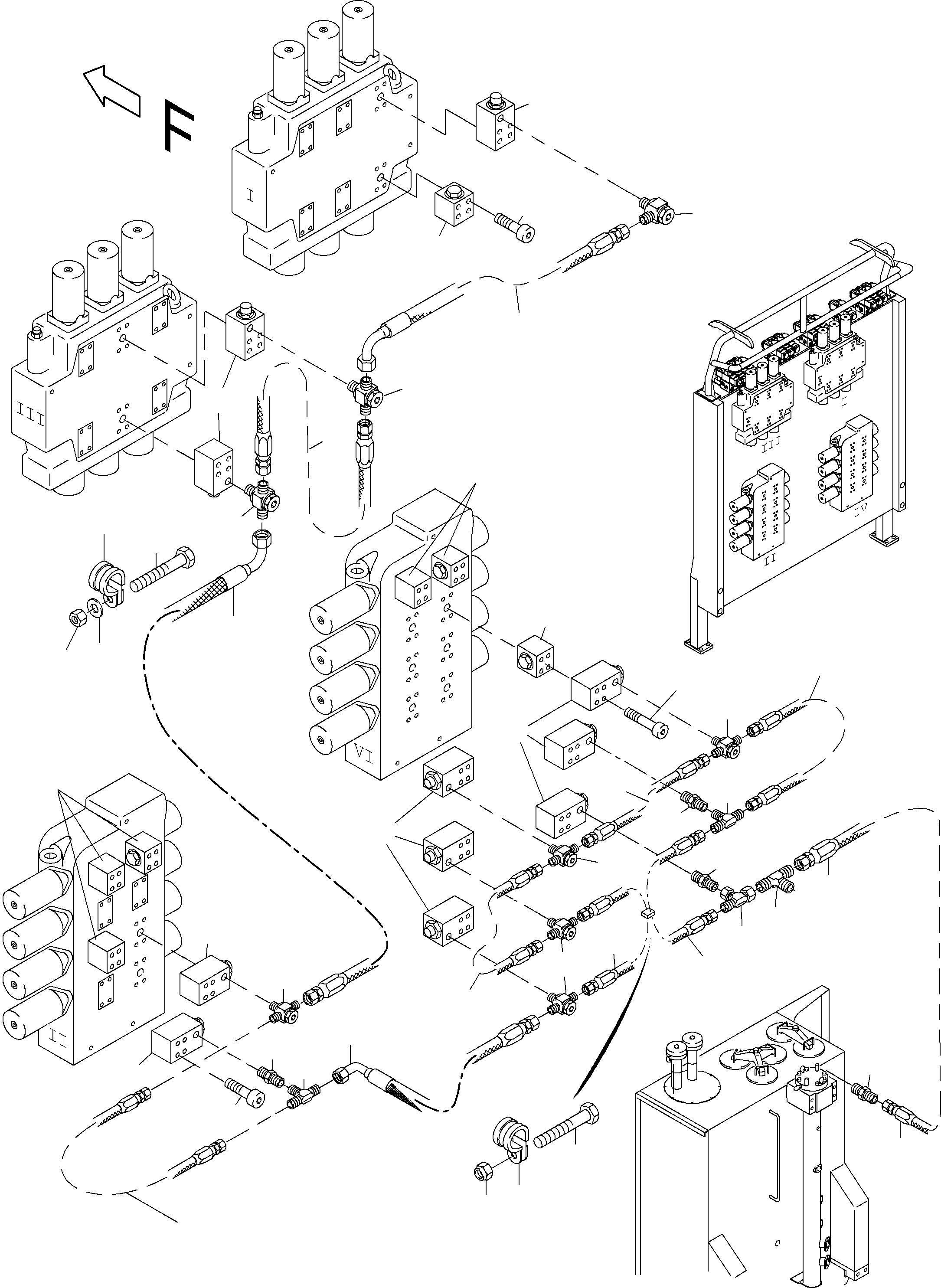 Komatsu parts book diagram for PC4000-6 S/N 08210: VALVE CONTROL BLOCK (BBE)