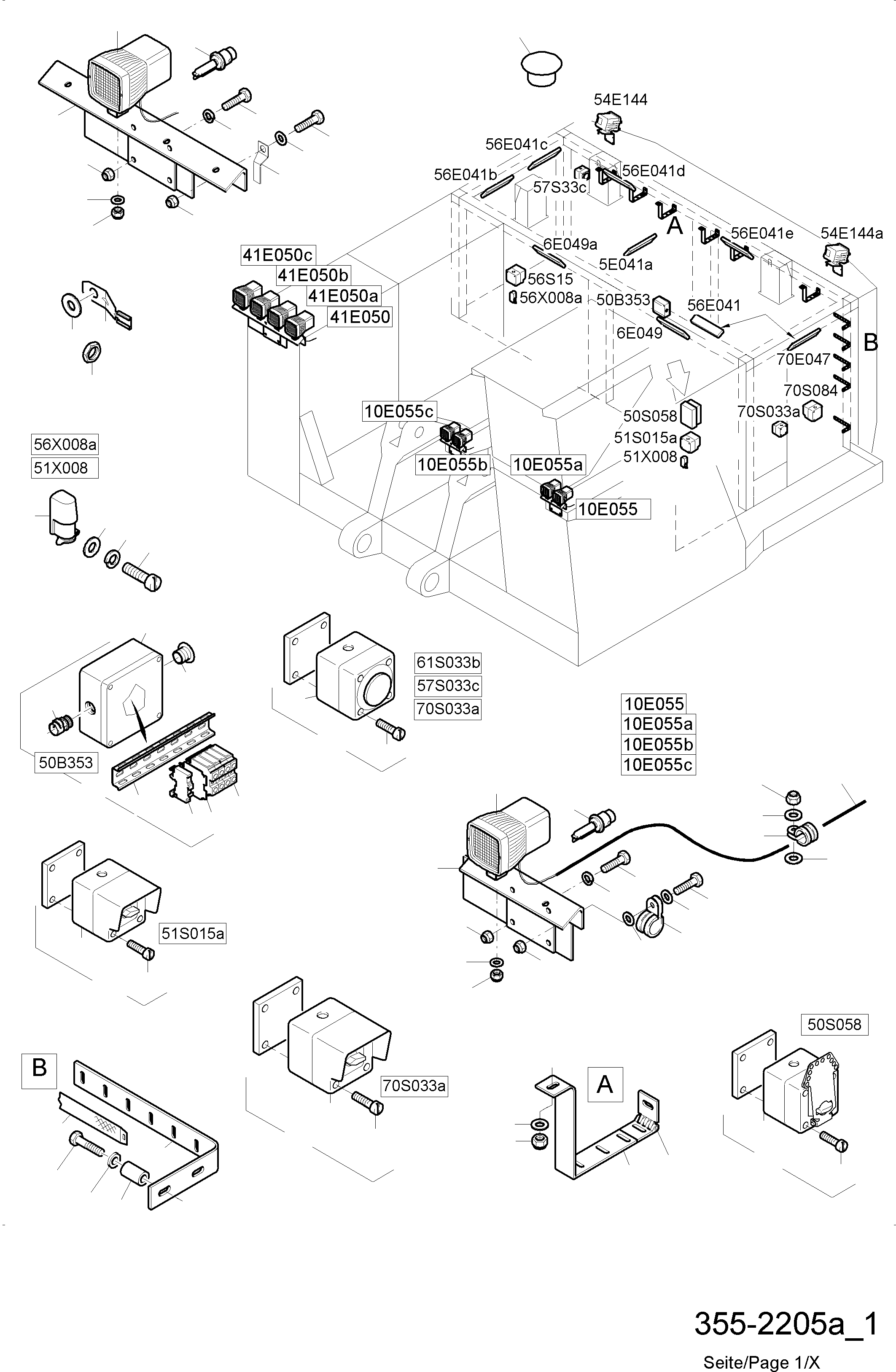 Komatsu parts book diagram for PC4000-6 S/N 08210: LIGHTING EQUIPMENT