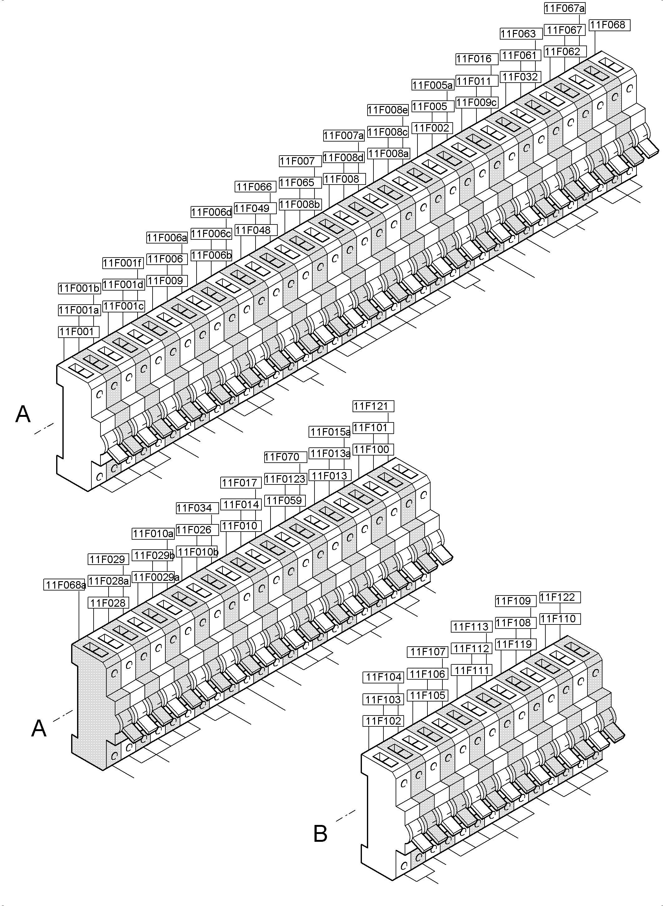 Komatsu parts book diagram for PC4000-6 S/N 08210: SWITCH FRAMING X2