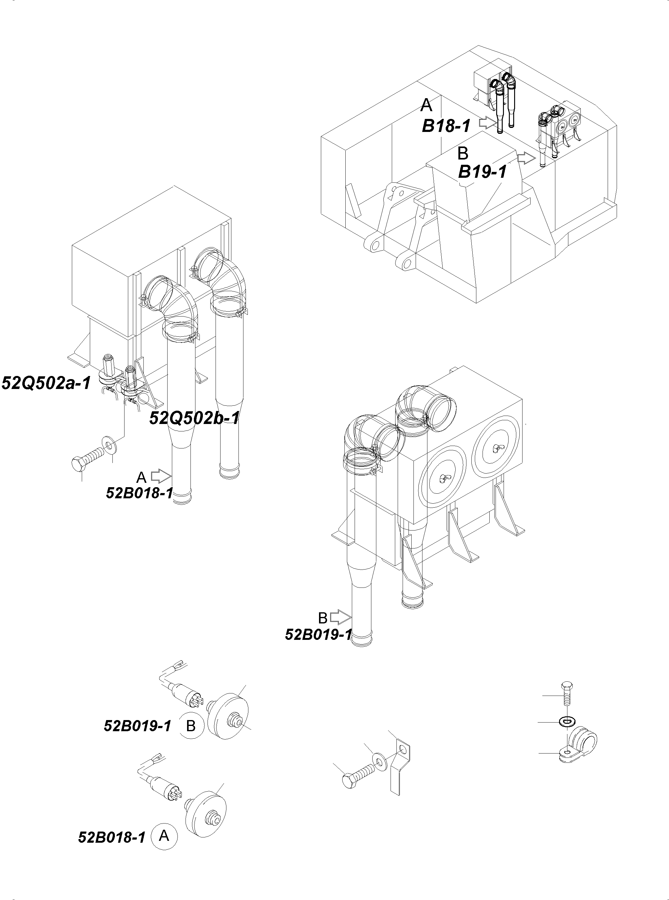 Komatsu parts book diagram for PC4000-6 S/N 08210: ELECTR. PARTS AIR INTAKE