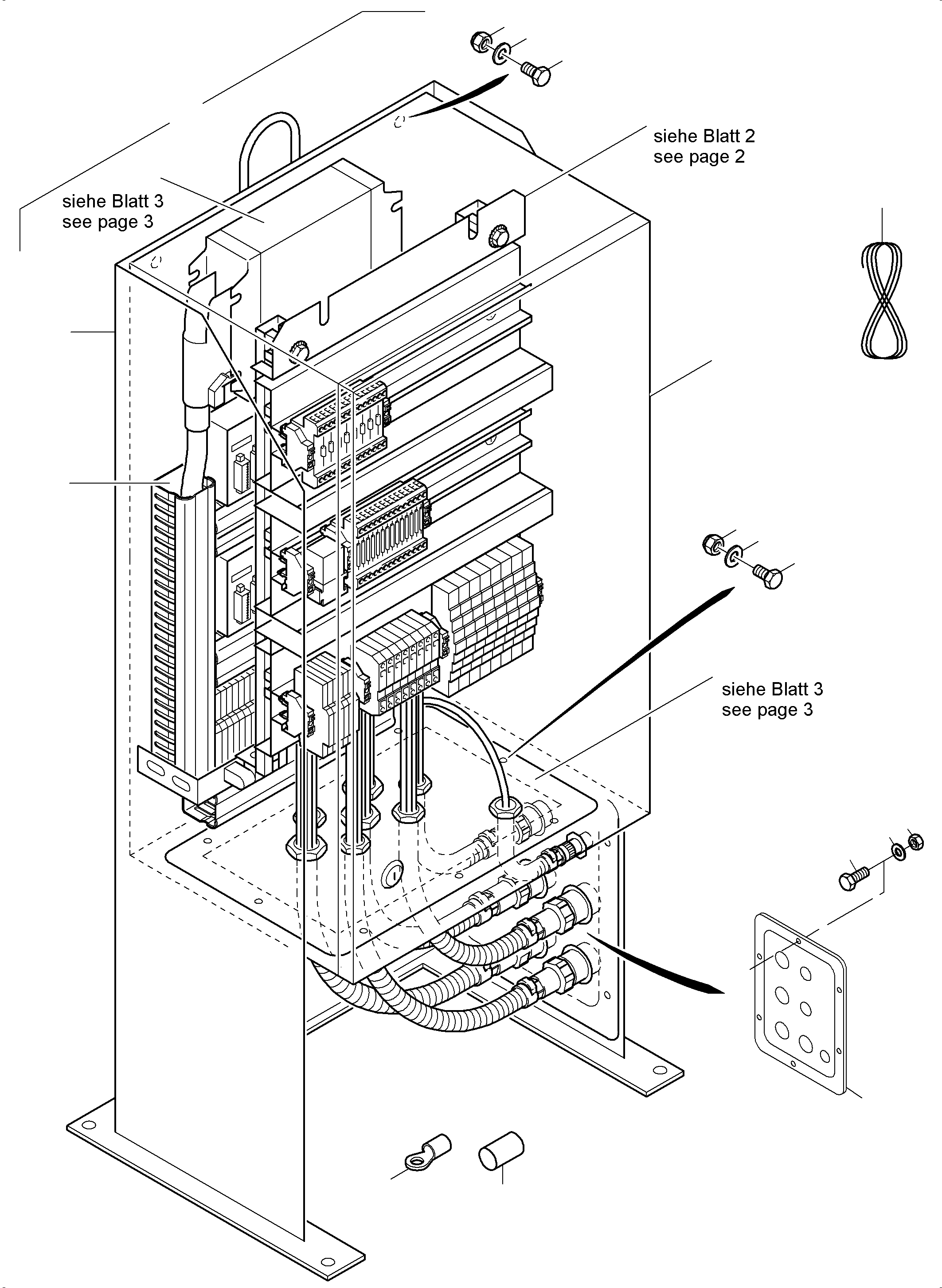 Komatsu parts book diagram for PC4000-6 S/N 08210: SWITCH CABINET ORT 40