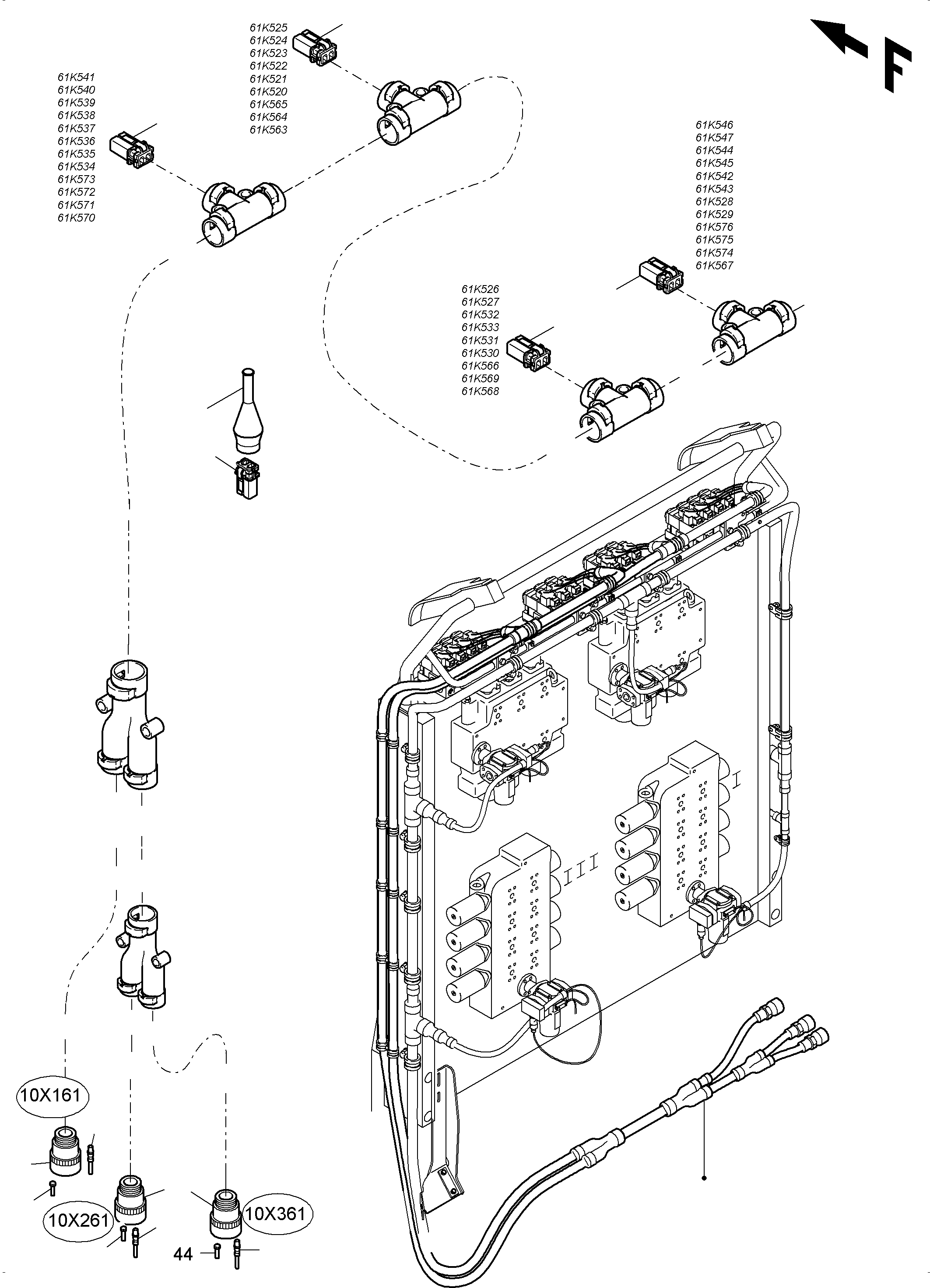 Excavators Mining Komatsu / PC4000-6 S/N 08210(G08210) / Cables - Control Blocks - H.P.-Filter(355-2281b : 355-2281b)
