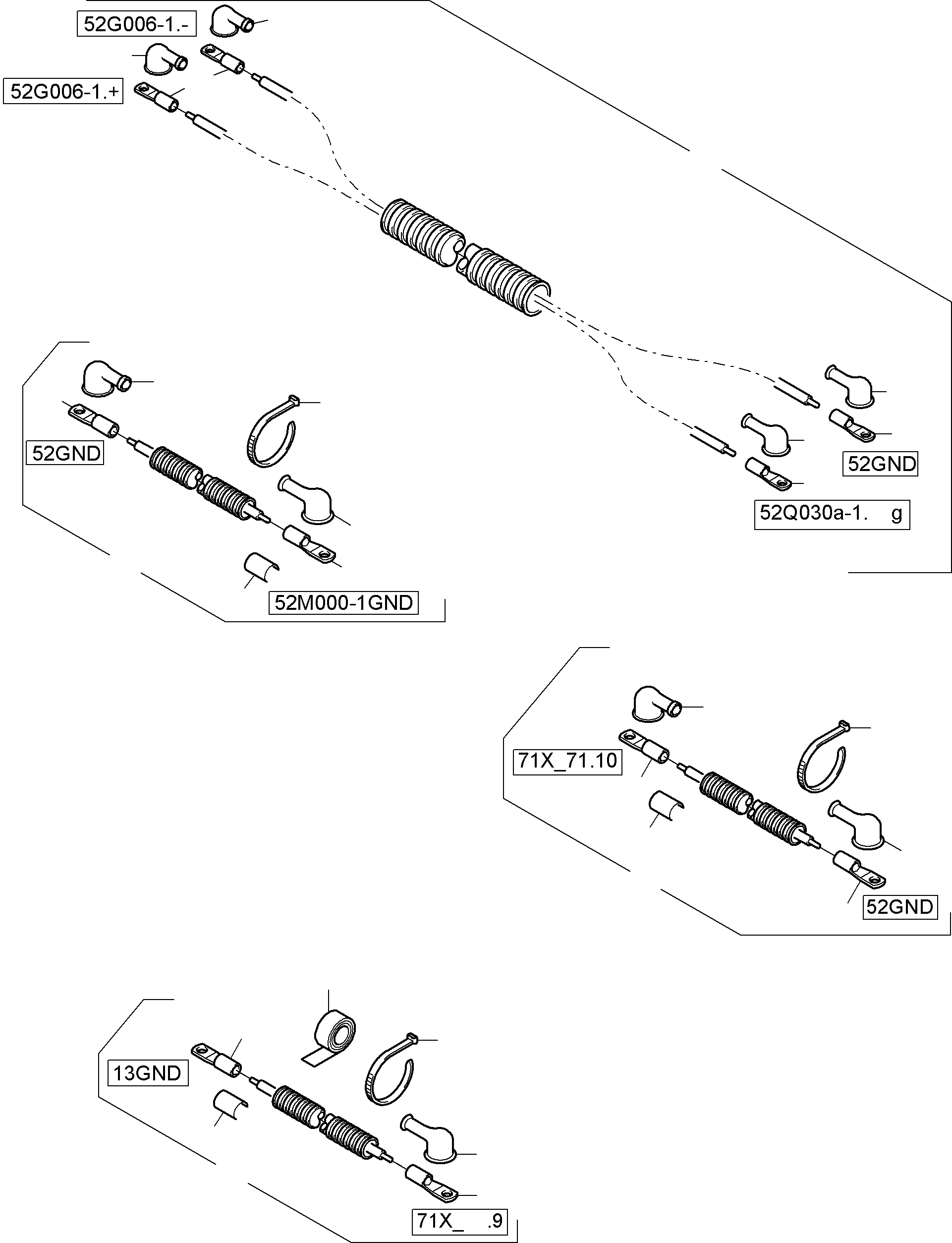 Komatsu parts book diagram for PC4000-6 S/N 08210: BATTERIES WITH CABLES
