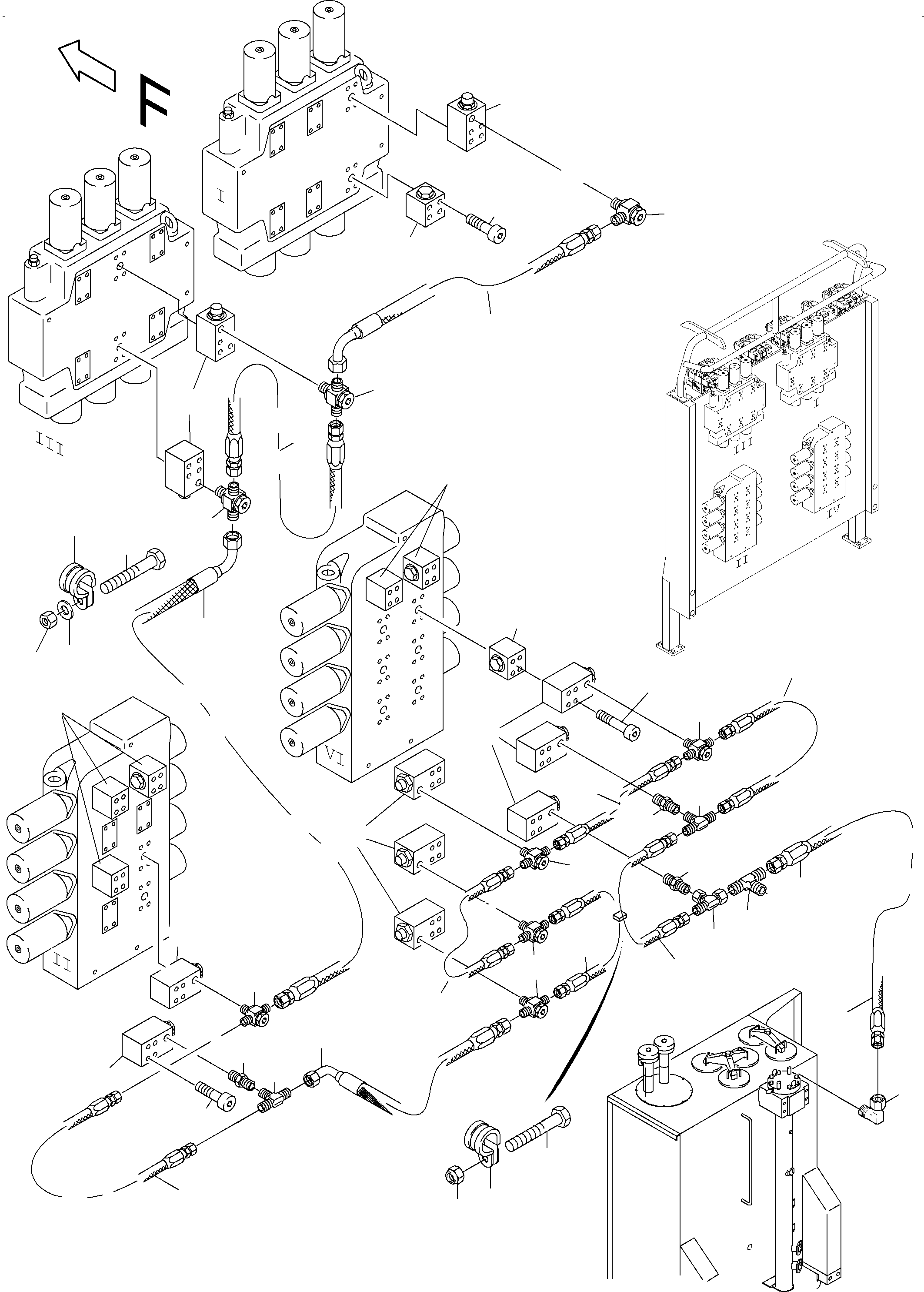 Excavators Mining Komatsu / PC4000-6E S/N 08217(G08217) / Valve control block (FS)(356-1852c : 356-1852c)