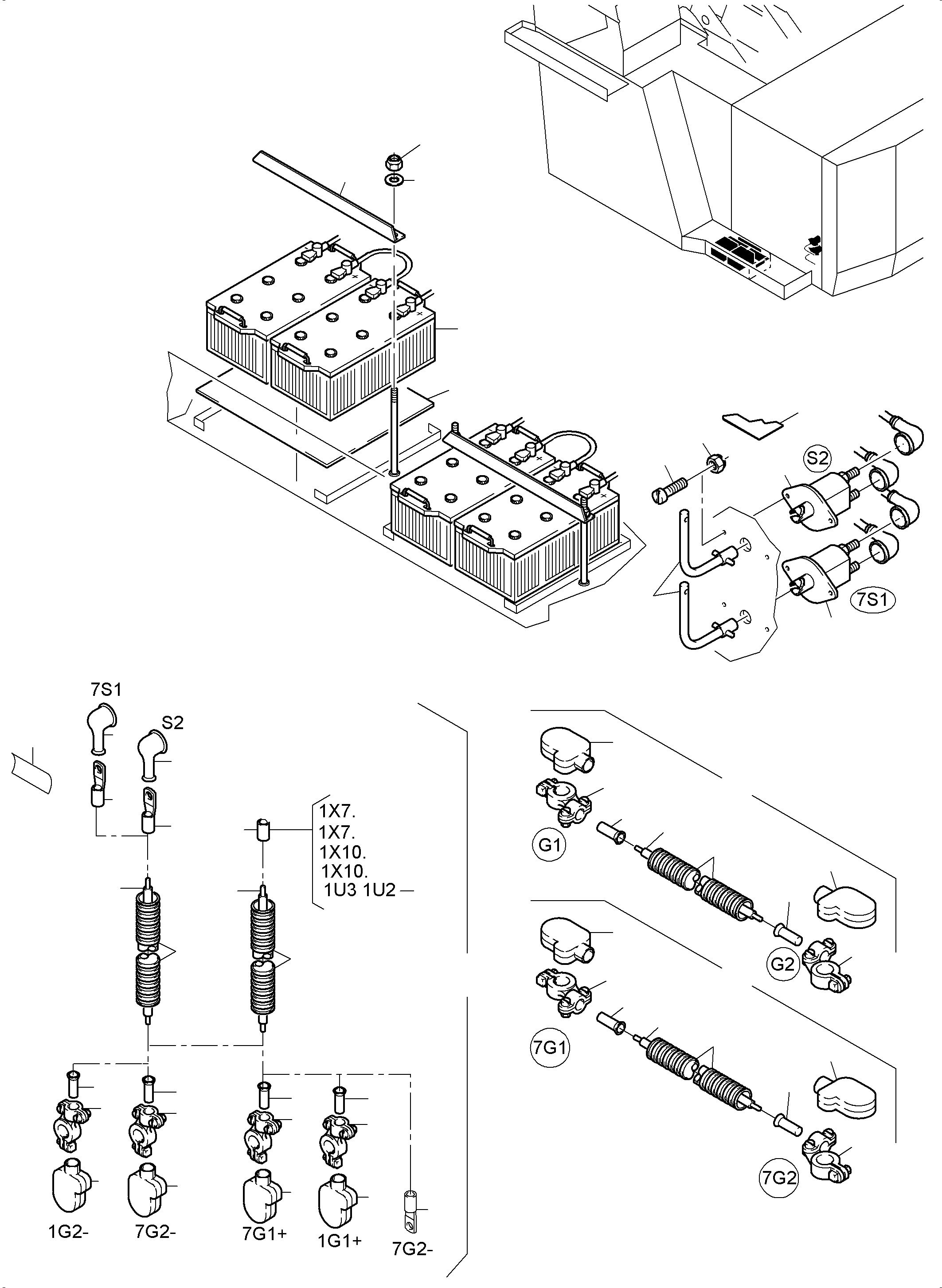 Excavators Mining Komatsu / PC4000-6E S/N 08217(G08217) / Batteries with Cables(356-2130c : 356-2130c)