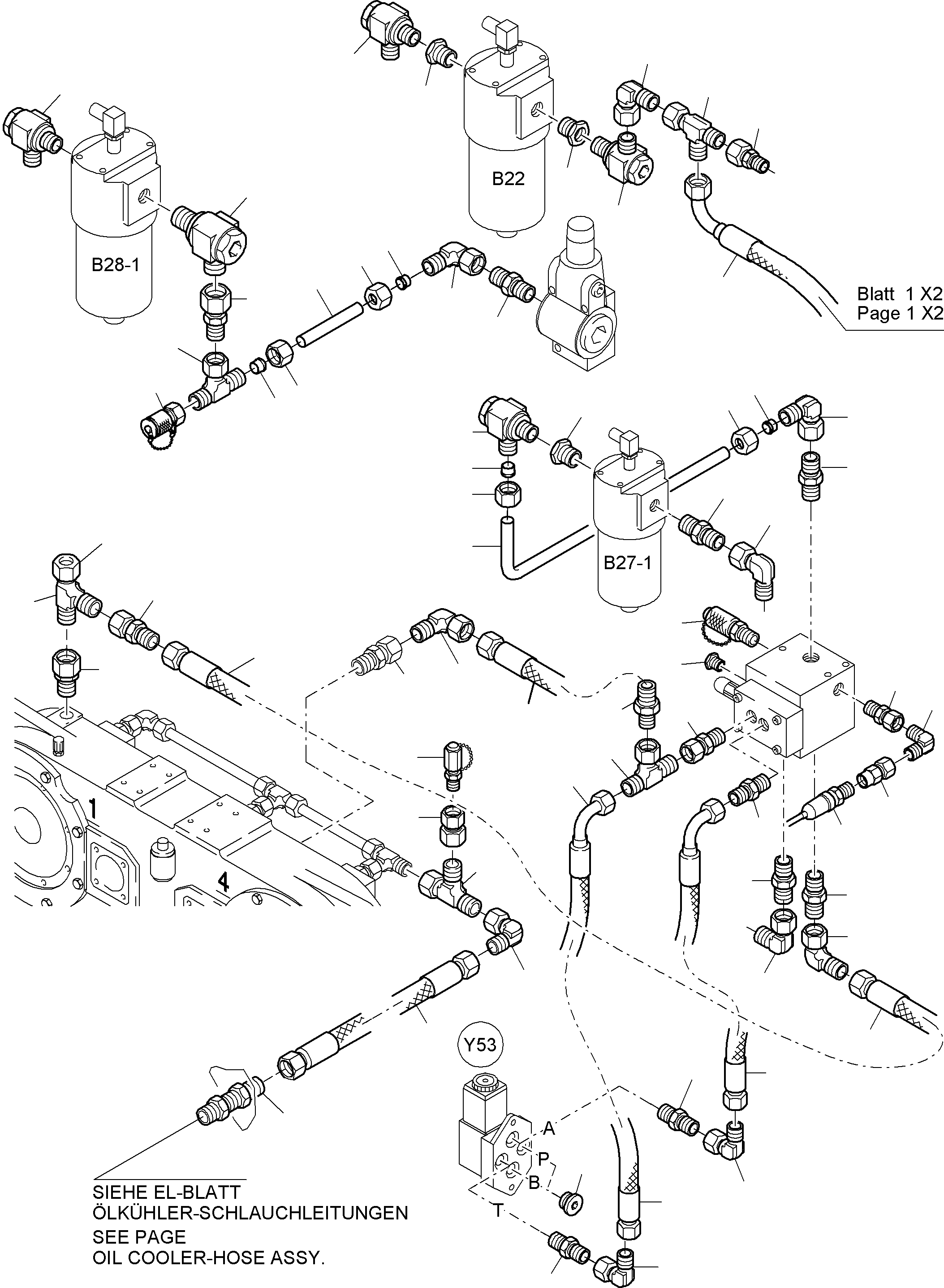 Excavators Mining Komatsu / PC4000-6E S/N 08234(G08234) / Control- and Filter Plate Piping(356-1842c : 356-1842c)