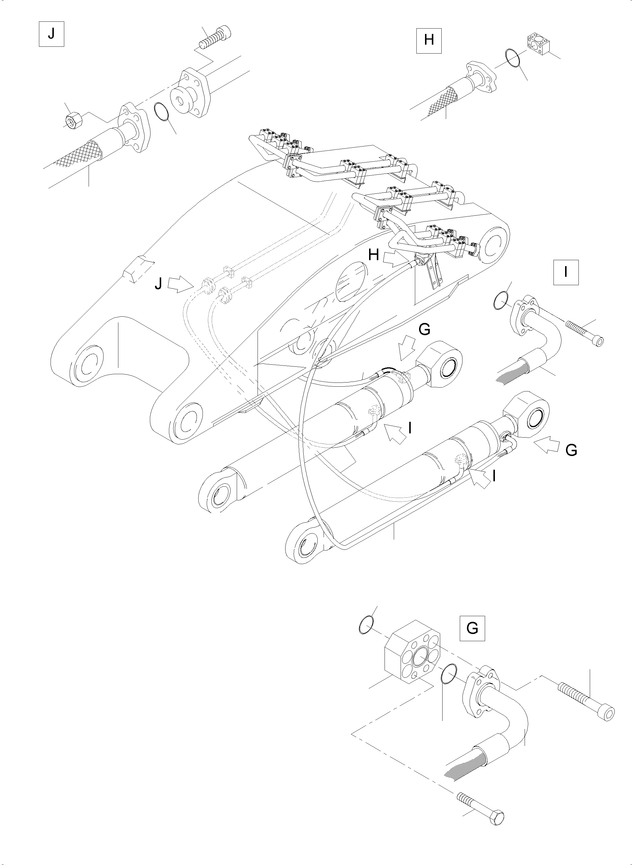 Excavators Mining Komatsu / PC4000-6E S/N 08234(G08234) / Bullclam Bucket Stick 4,9 m(355-4200d1 : 355-4200d1)