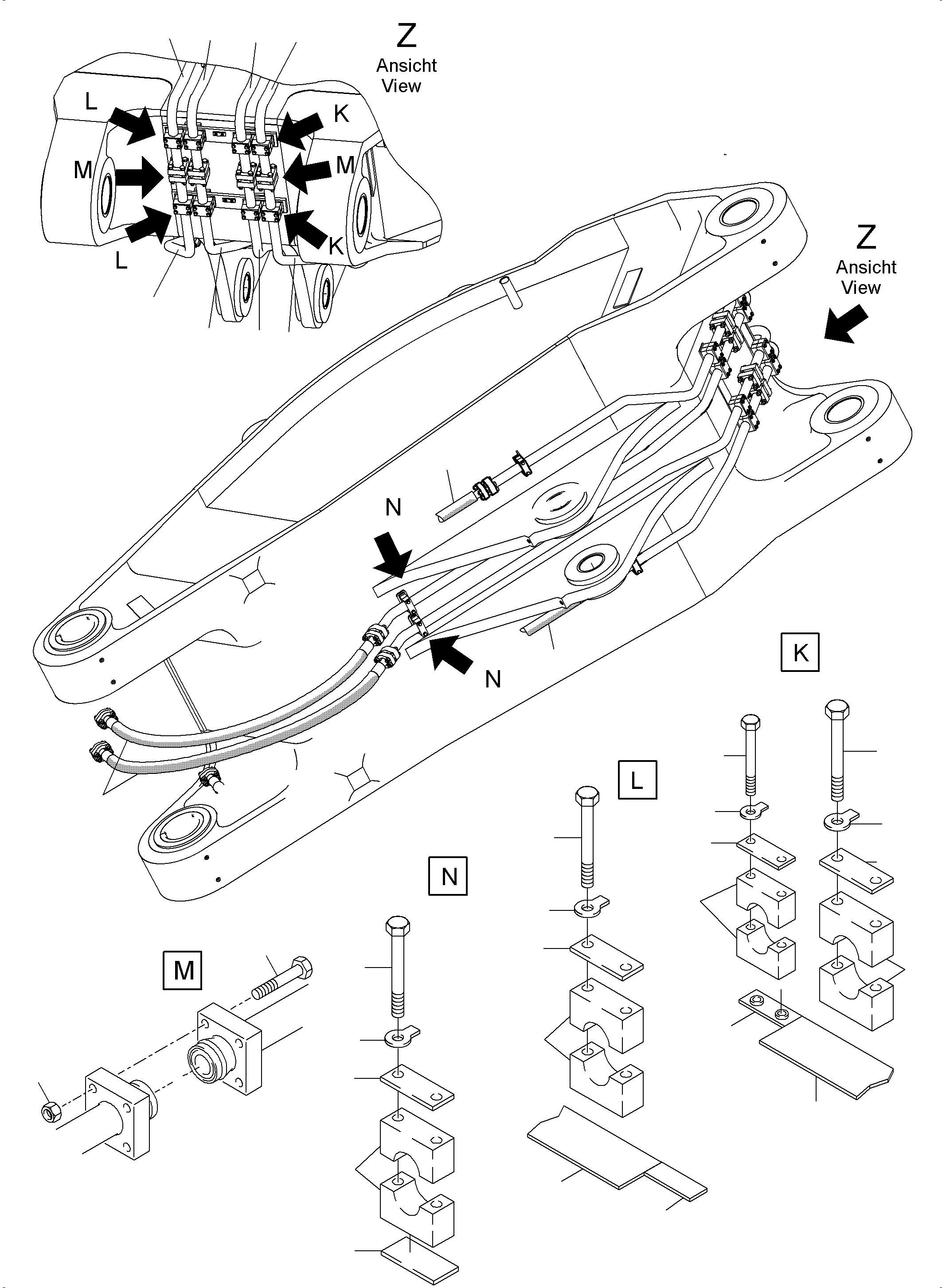 Excavators Mining Komatsu / PC4000-6E S/N 08234(G08234) / Bullclam Bucket Stick 4,9 m(355-4200d1 : 355-4200d1)