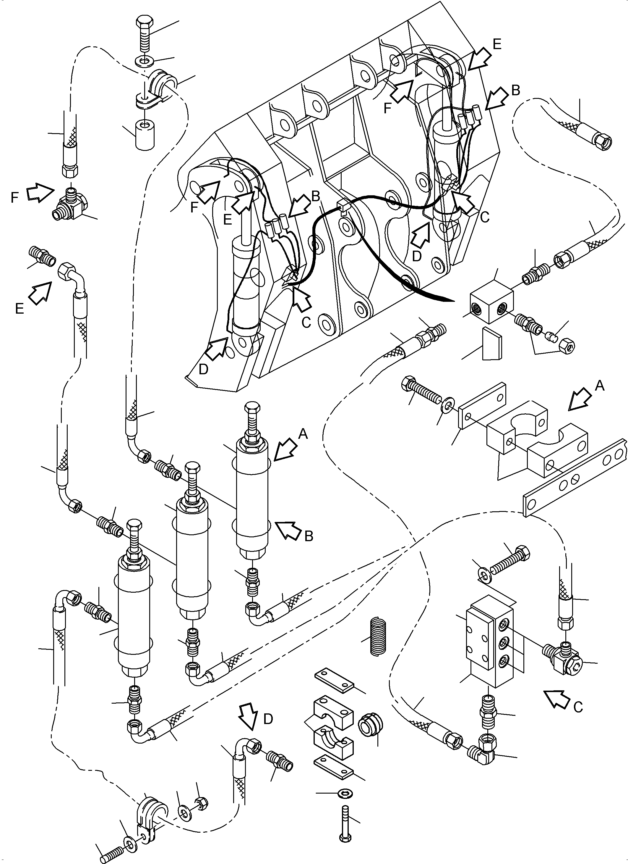 Excavators Mining Komatsu / PC4000-6E S/N 08234(G08234) / Central Lubrication - Bullclam, Standard (BR4000)(355-2361e : 355-2361e)