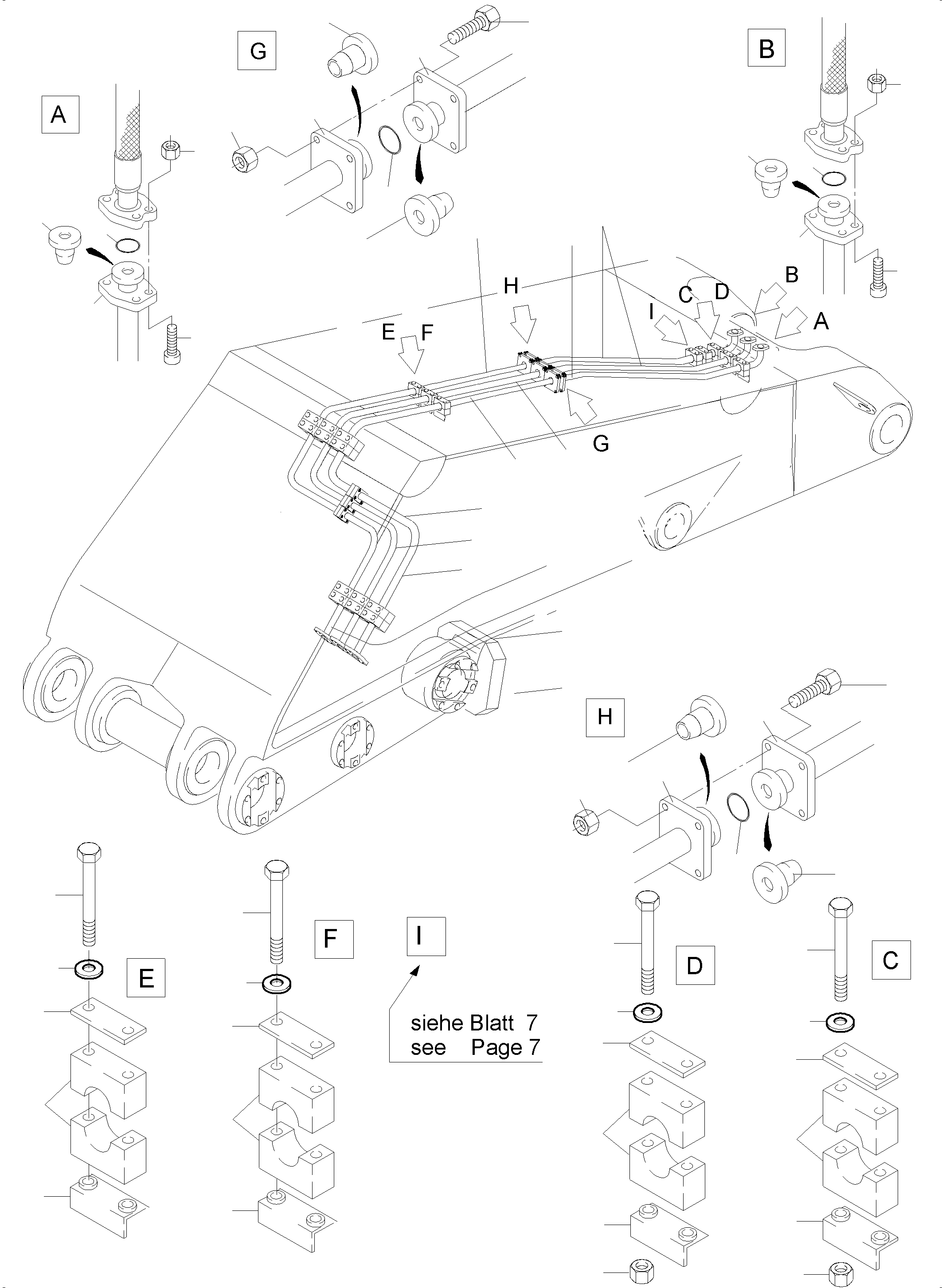 Excavators Mining Komatsu / PC4000-6E S/N 08234(G08234) / Bullclam Bucket Boom 7,15 m(355-4000f1 : 355-4000f1)