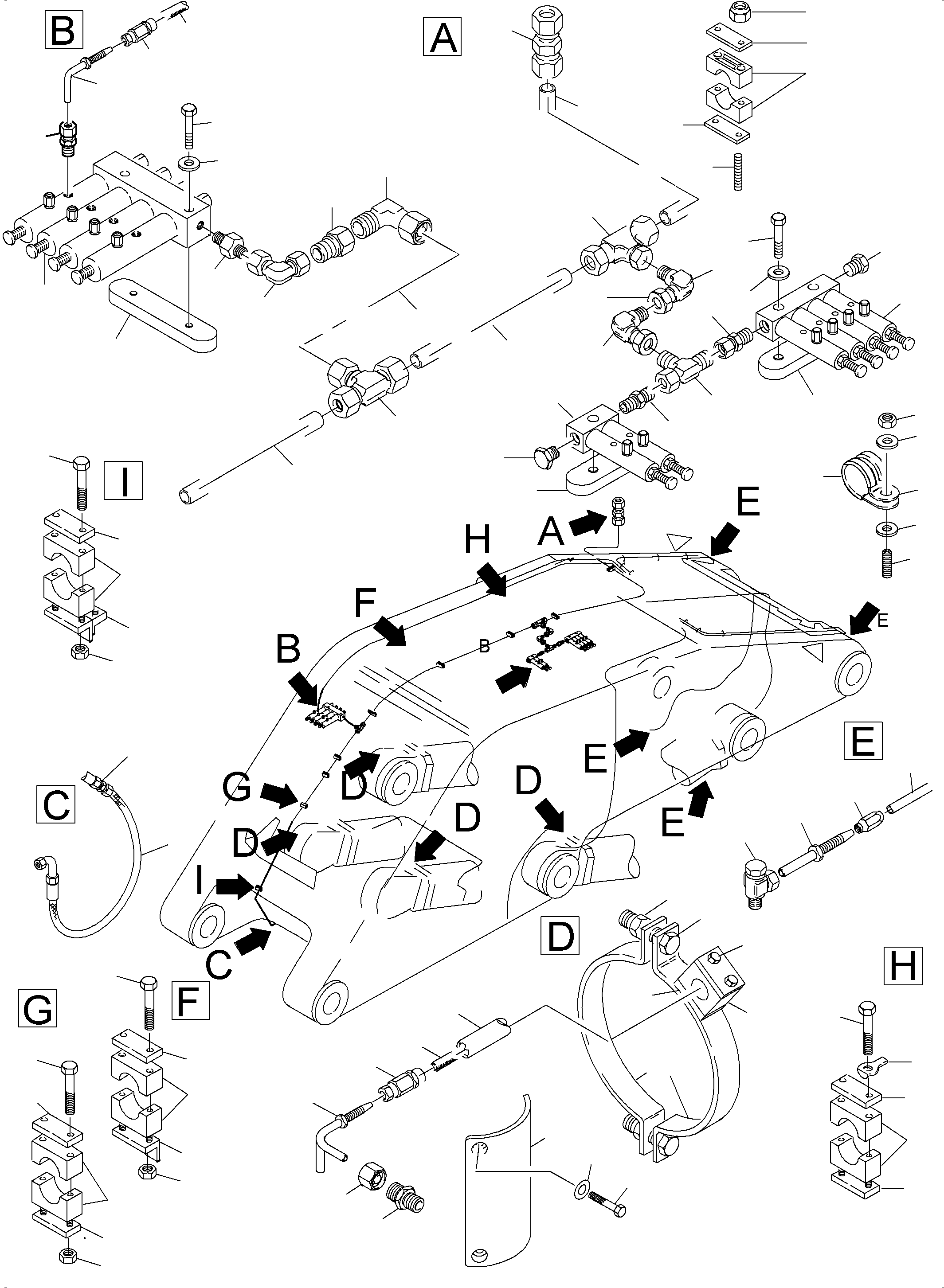 Excavators Mining Komatsu / PC4000-6E S/N 08234(G08234) / Boom - Central Lubrication (BBE)(355-2350g1 : 355-2350g1)