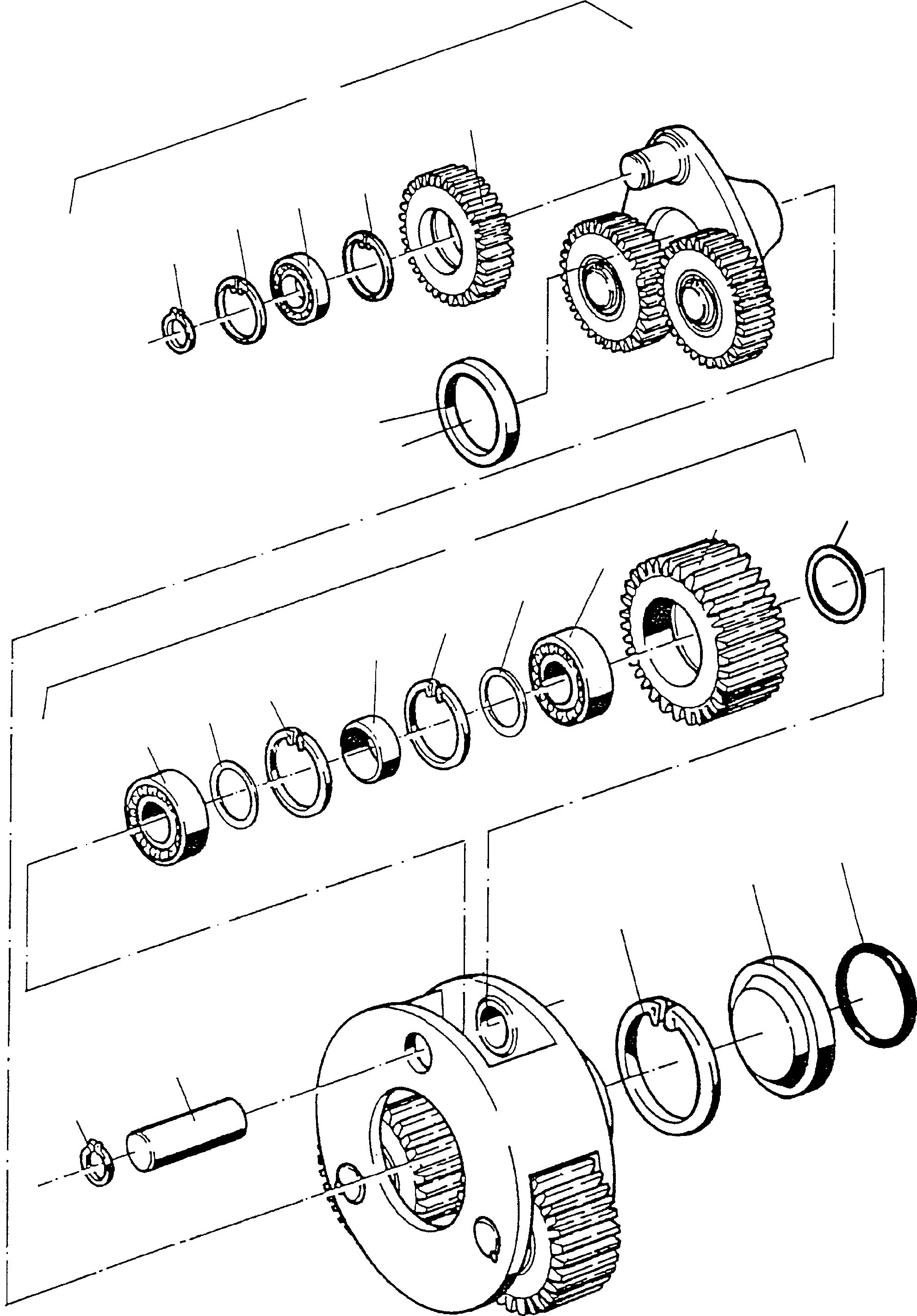 Komatsu parts book diagram for PC4000-6 S/N 08237: TRAVELLING GEAR