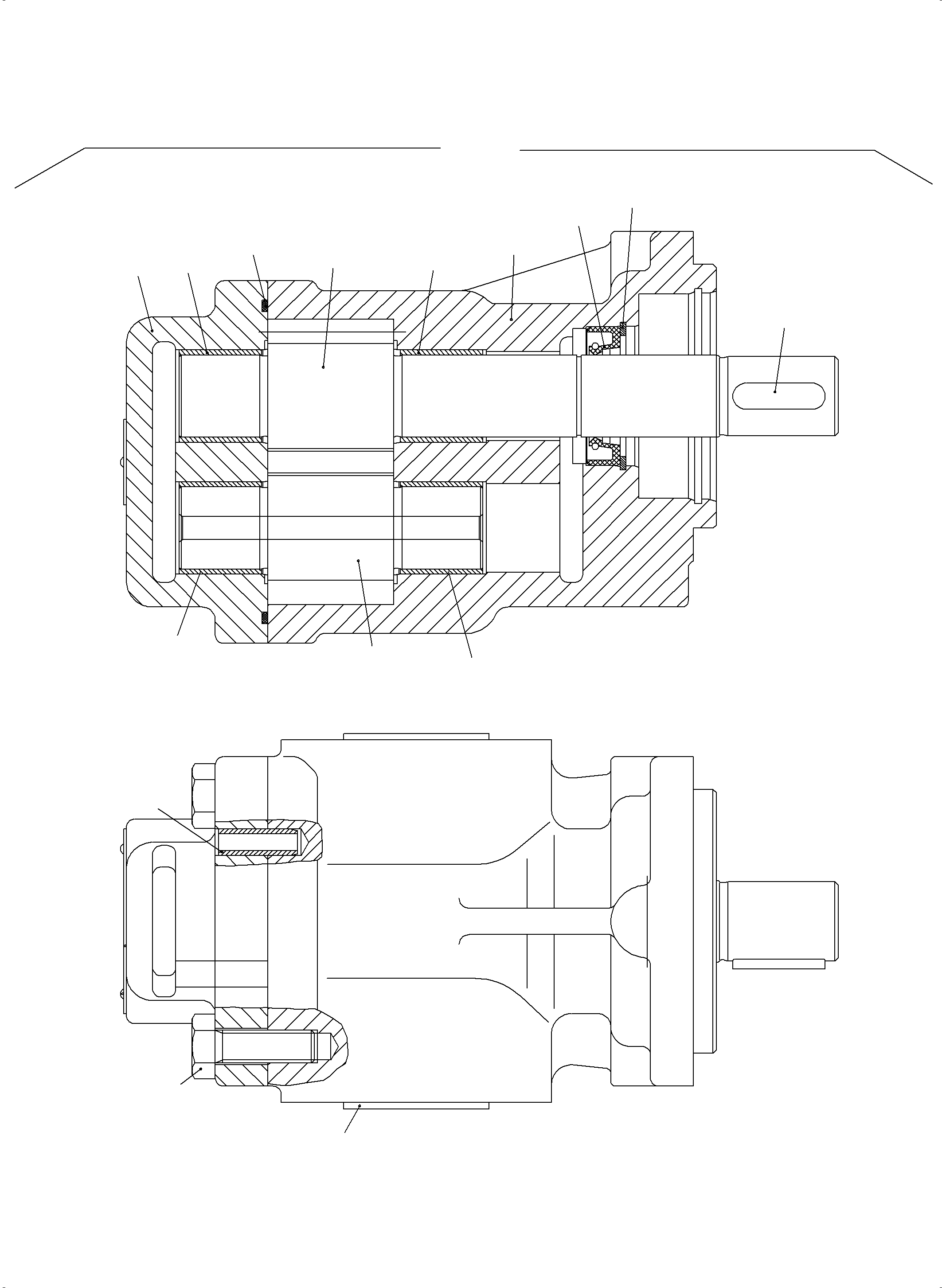 Komatsu parts book diagram for PC4000-6 S/N 08237: GEAR PUMP UNIT