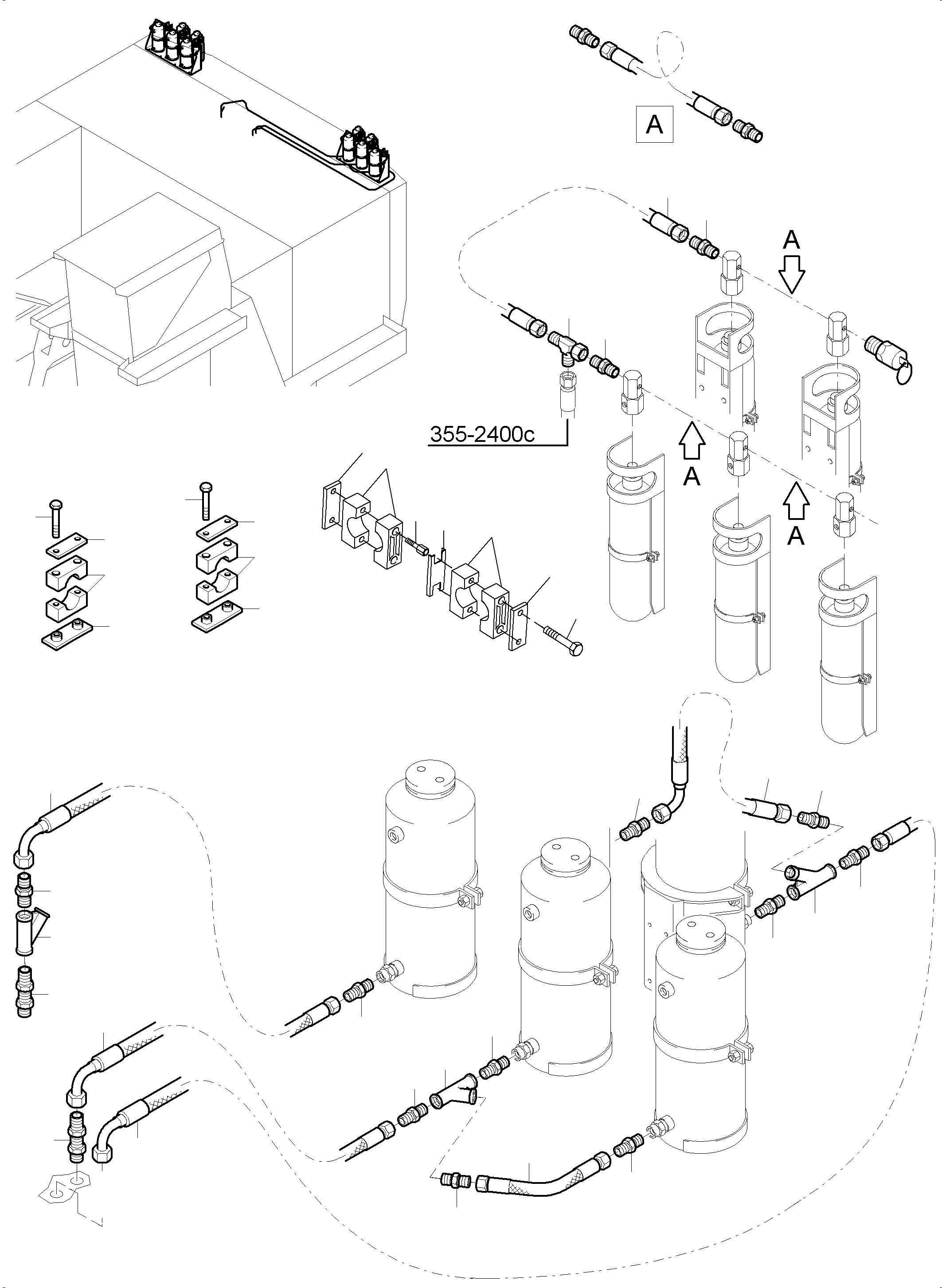 Komatsu parts book diagram for PC4000-6 S/N 08237: FIRE EXTINGUISHING EQUIPMENT