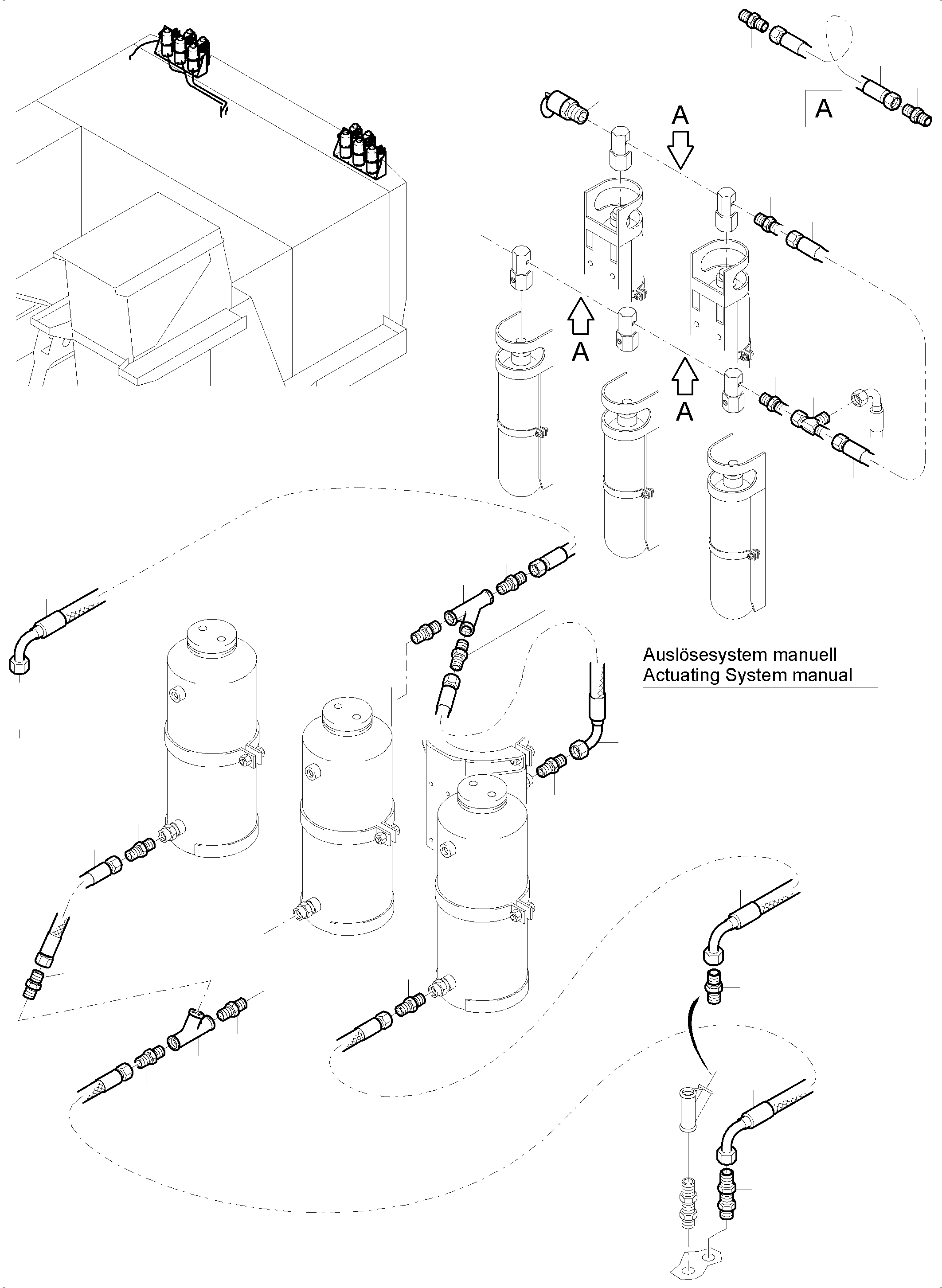 Komatsu parts book diagram for PC4000-6 S/N 08237: FIRE EXTINGUISHING EQUIPMENT