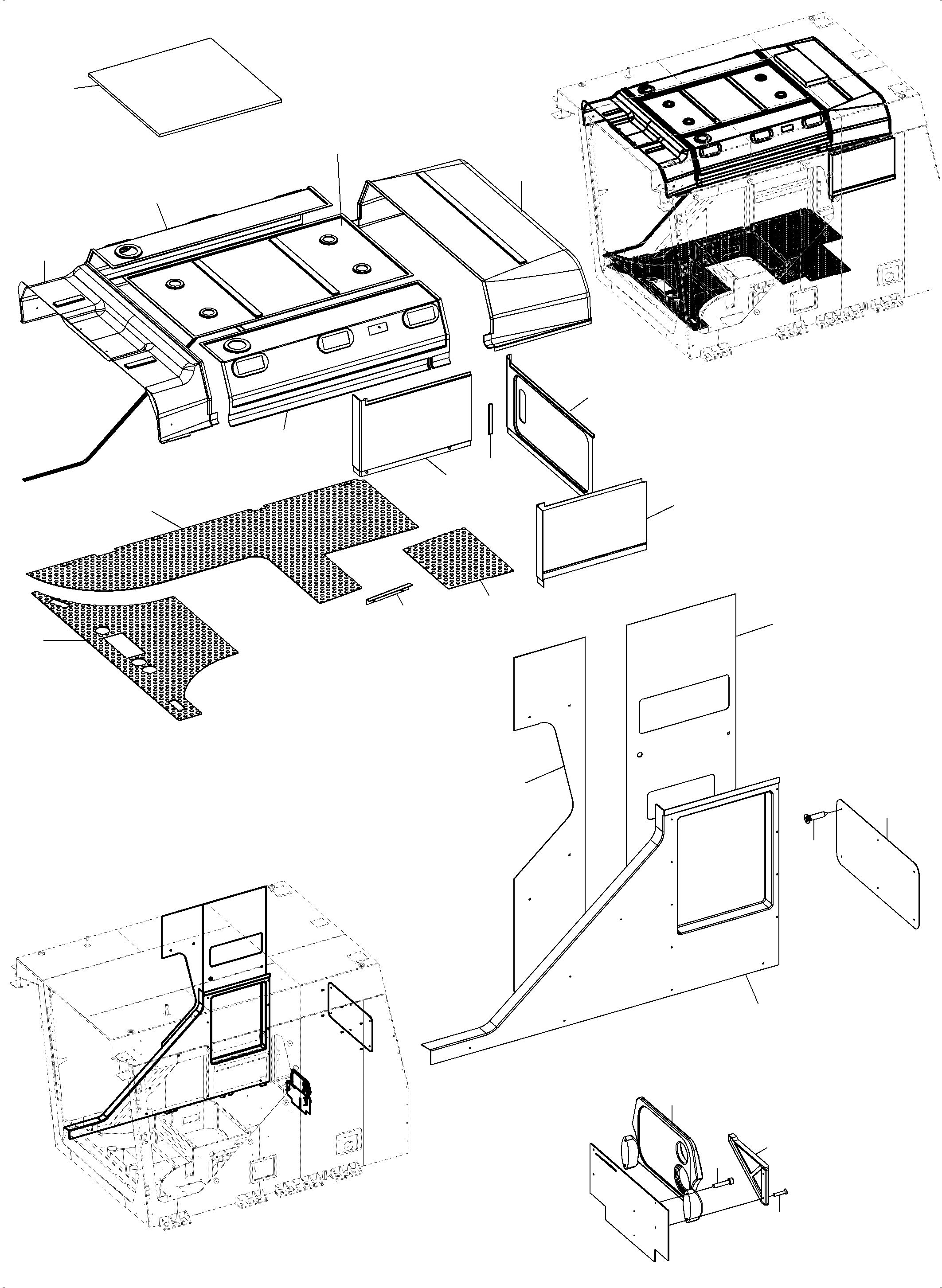 Komatsu parts book diagram for PC4000-6 S/N 08237: OPERATOR'S CAB PART 2